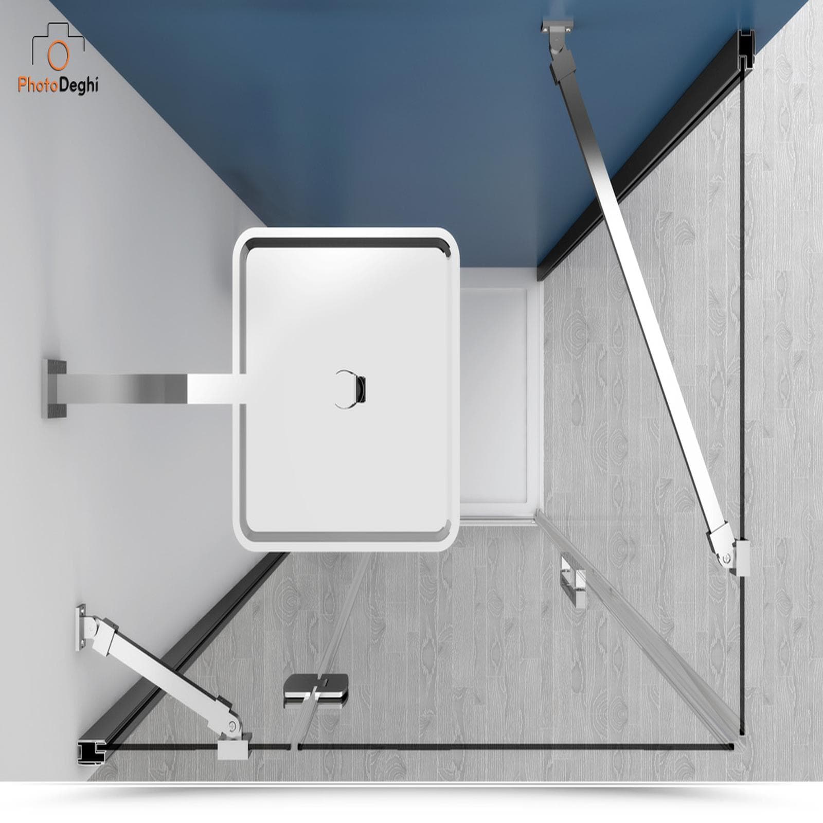Soffione doccia 40 cm in acciaio inox a specchio ultraslim anticalcare e orientabile