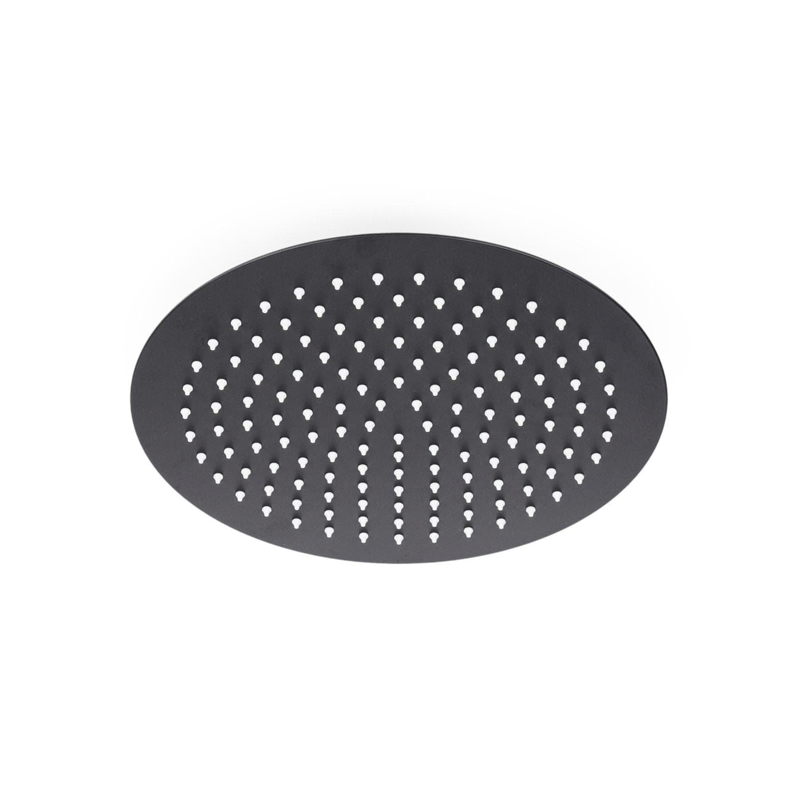 Soffione doccia nero opaco ultraslim 30 cm in acciaio anticalcare e orientabile