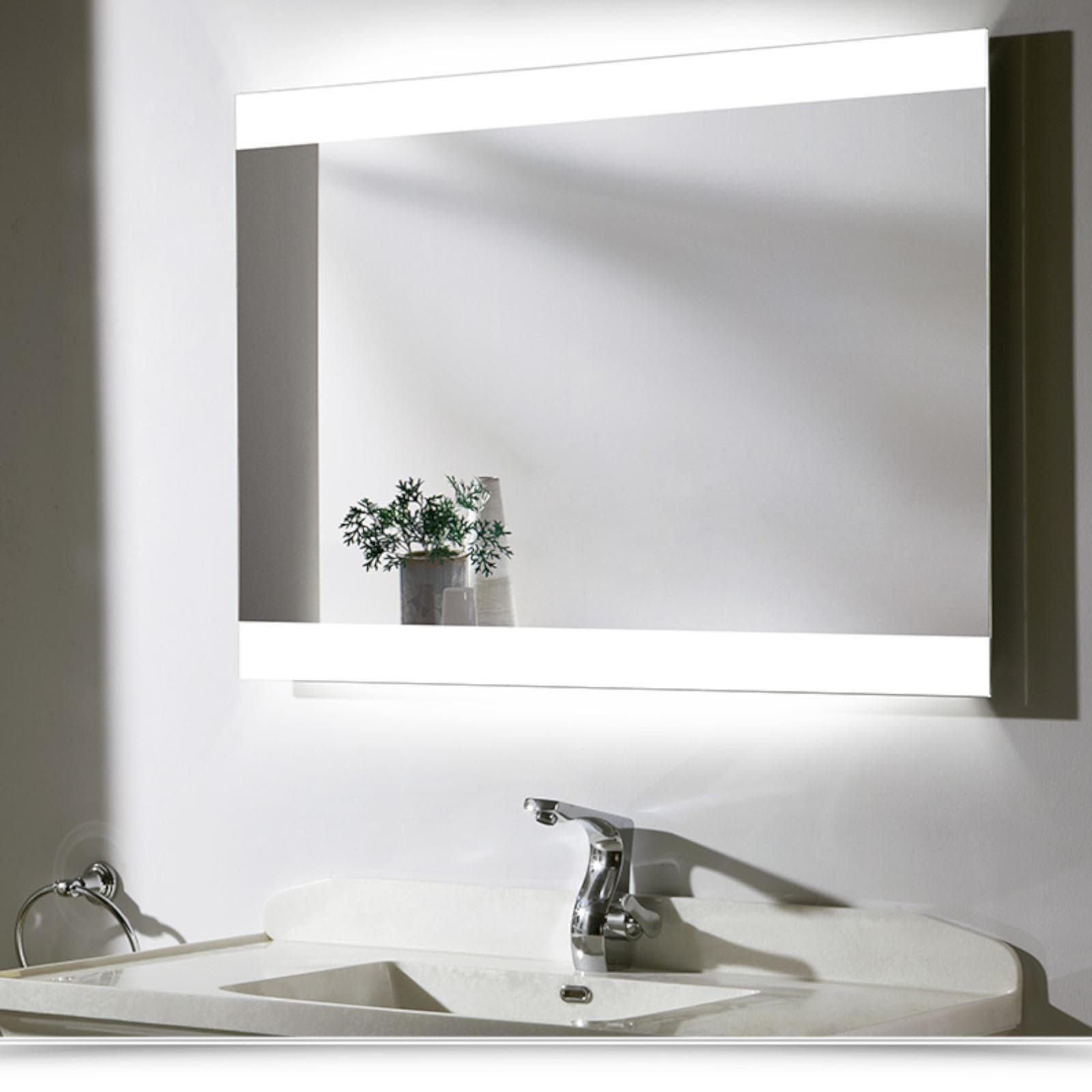 Specchio led 60x80 cm luce fredda reversibile con interruttore - Strip