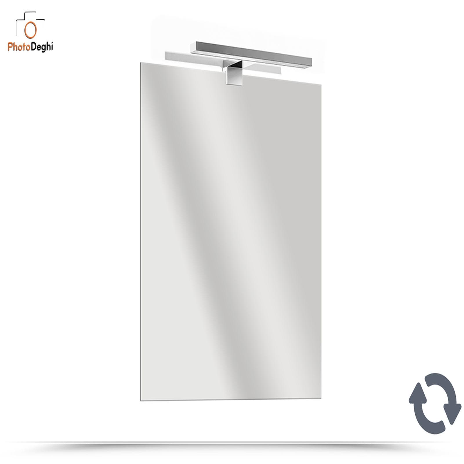 Specchio 70x90 cm reversibile con luce led da 30 cm inclusa - Raoled