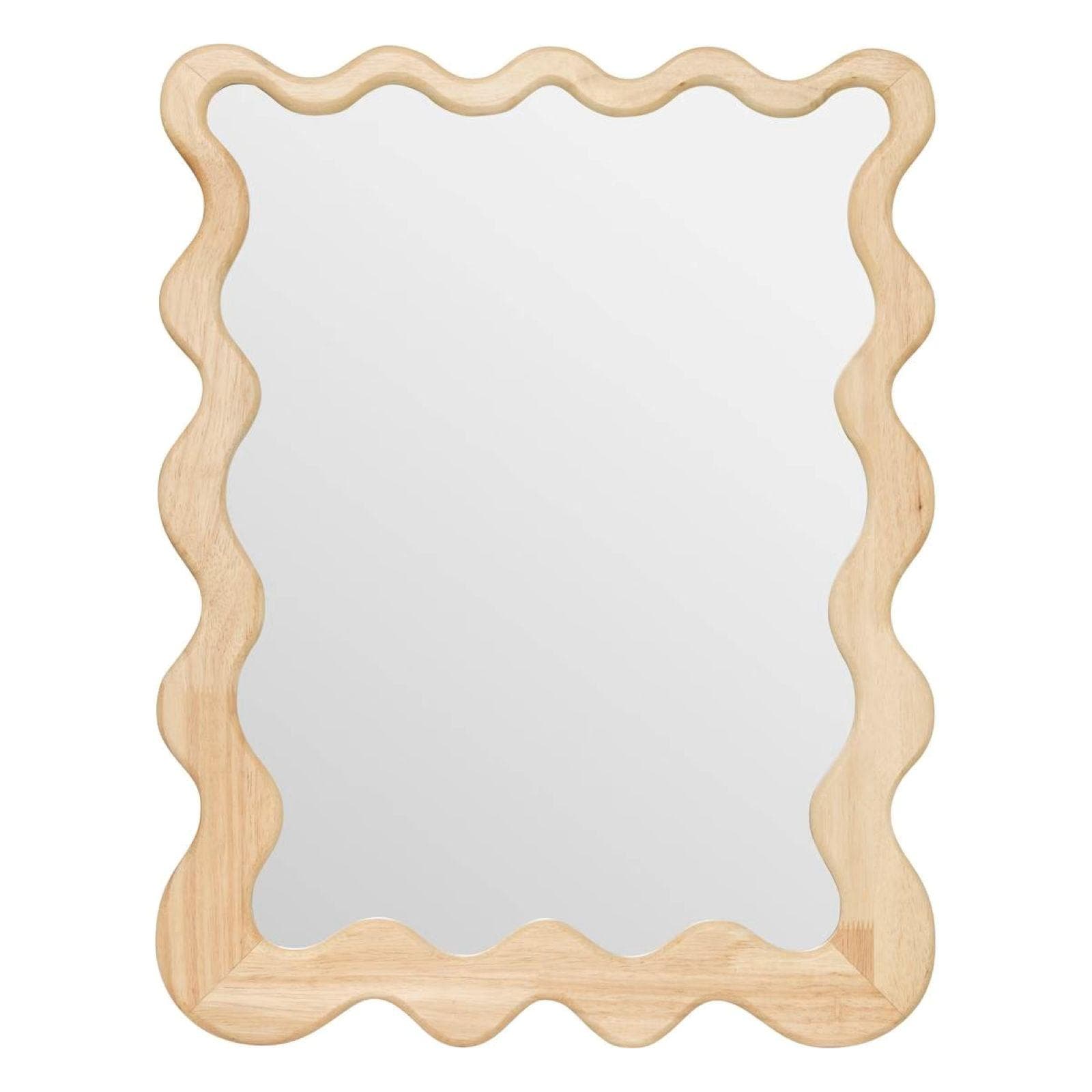 Specchio da interno 48x60h cm reversibile in legno di hevea naturale - Bruky