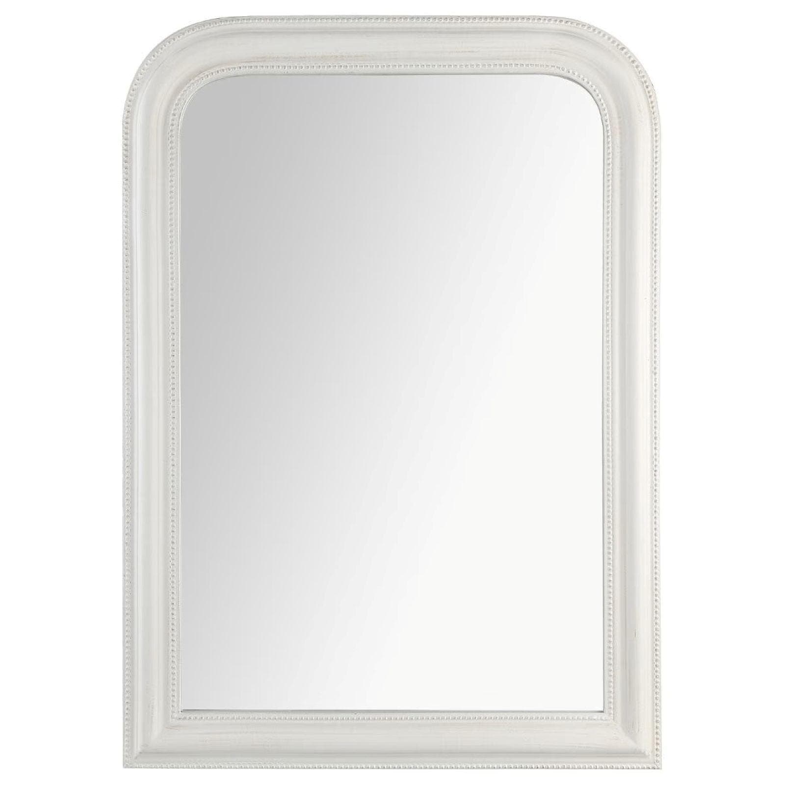 Specchio da interno 74x104h cm in legno bianco - Salomy