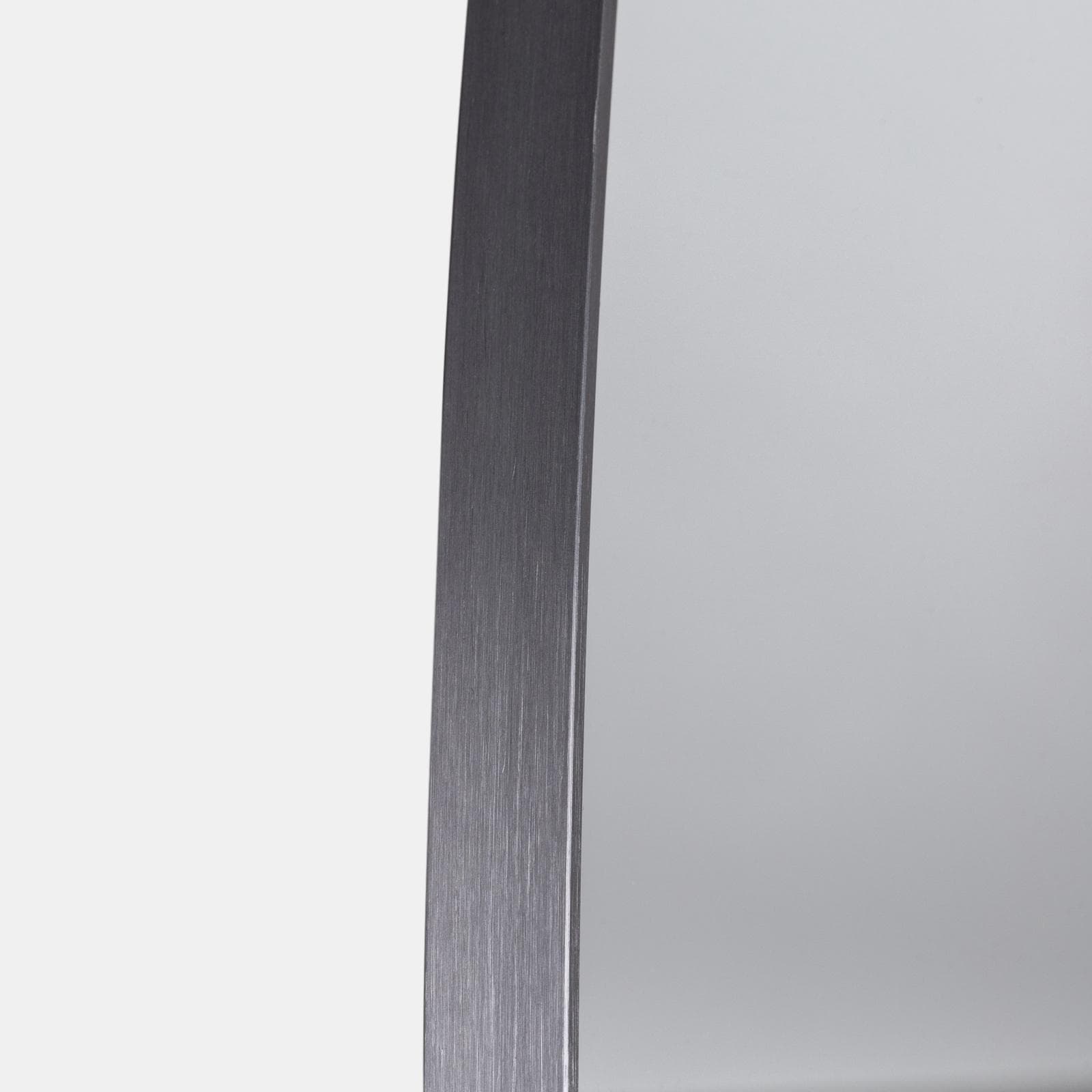 Specchio da interno rotondo 60 cm con cornice nero spazzolato in alluminio - Talas