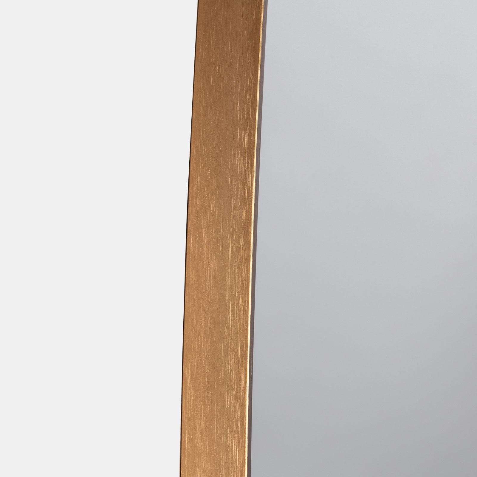 Specchio da interno rotondo 110 cm con cornice in alluminio oro spazzolato - Talas