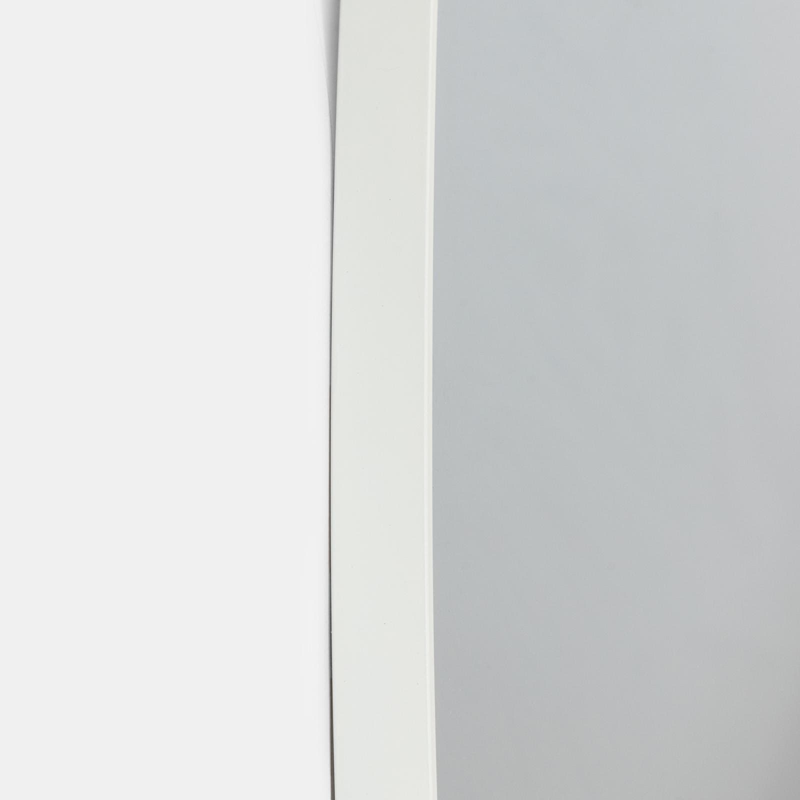 Specchio da interno rotondo 130 cm con cornice in alluminio bianco opaco - Talas