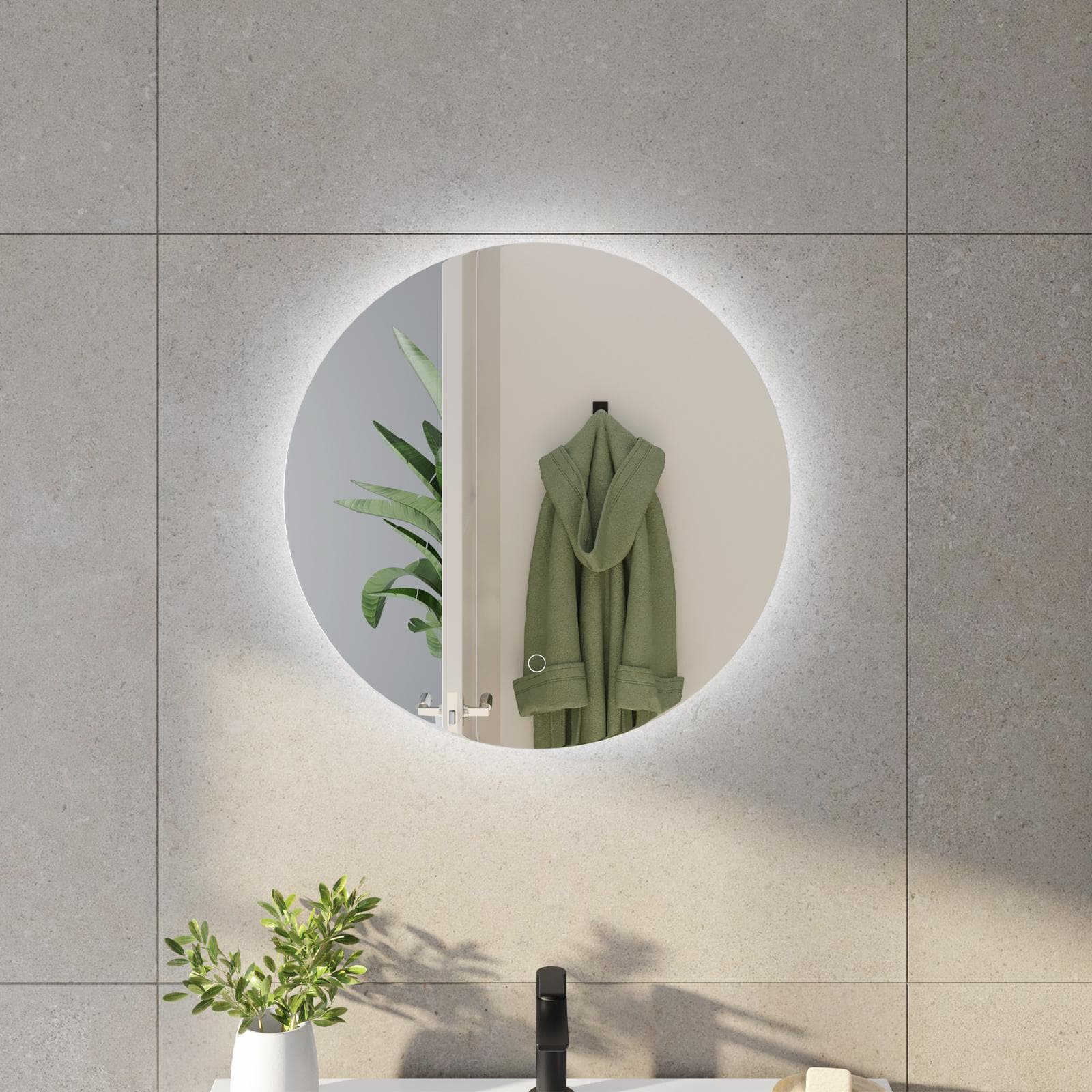 Specchio led 60 cm luce fredda e retroilluminato accensione touch - Avus