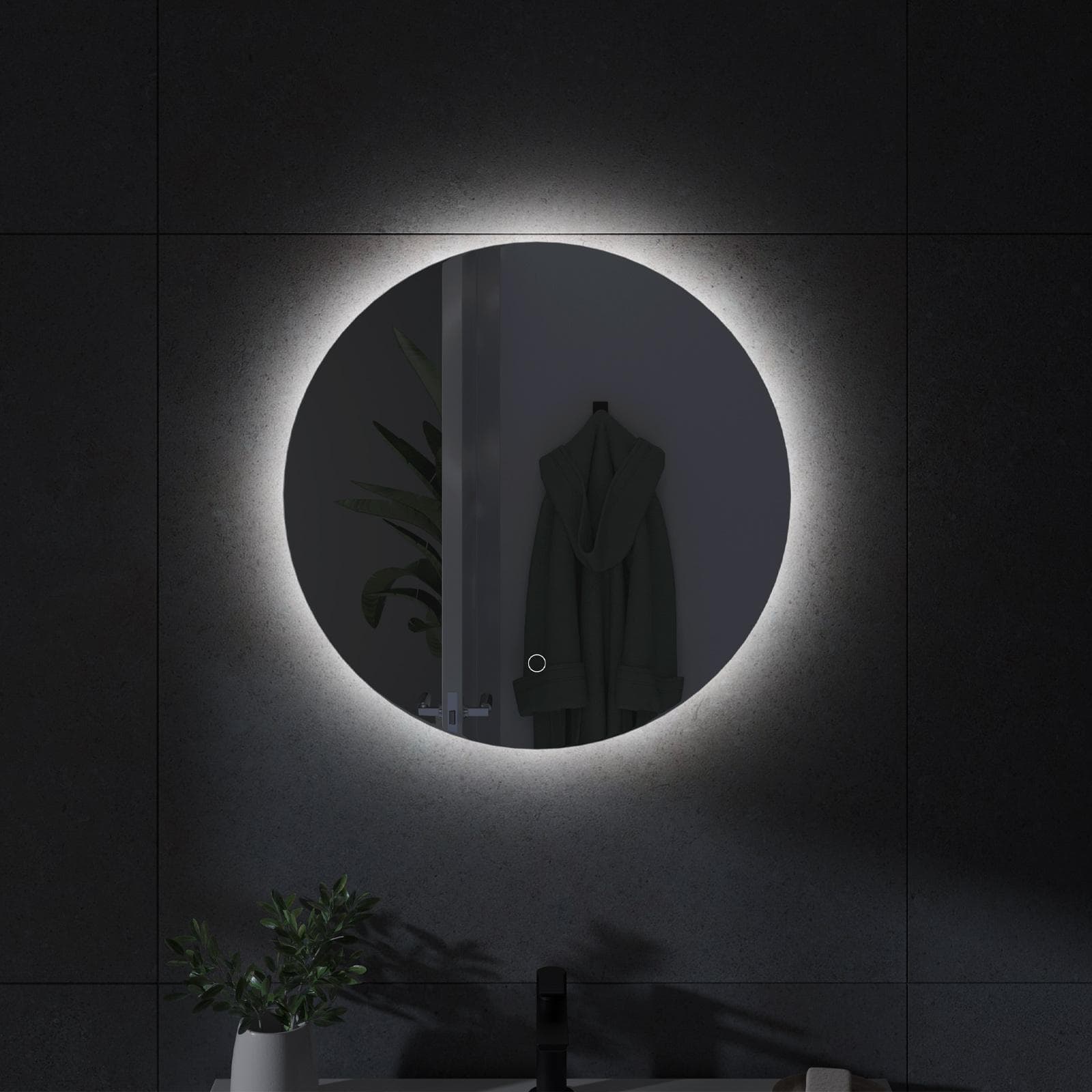 Specchio led 60 cm luce fredda e retroilluminato accensione touch - Avus