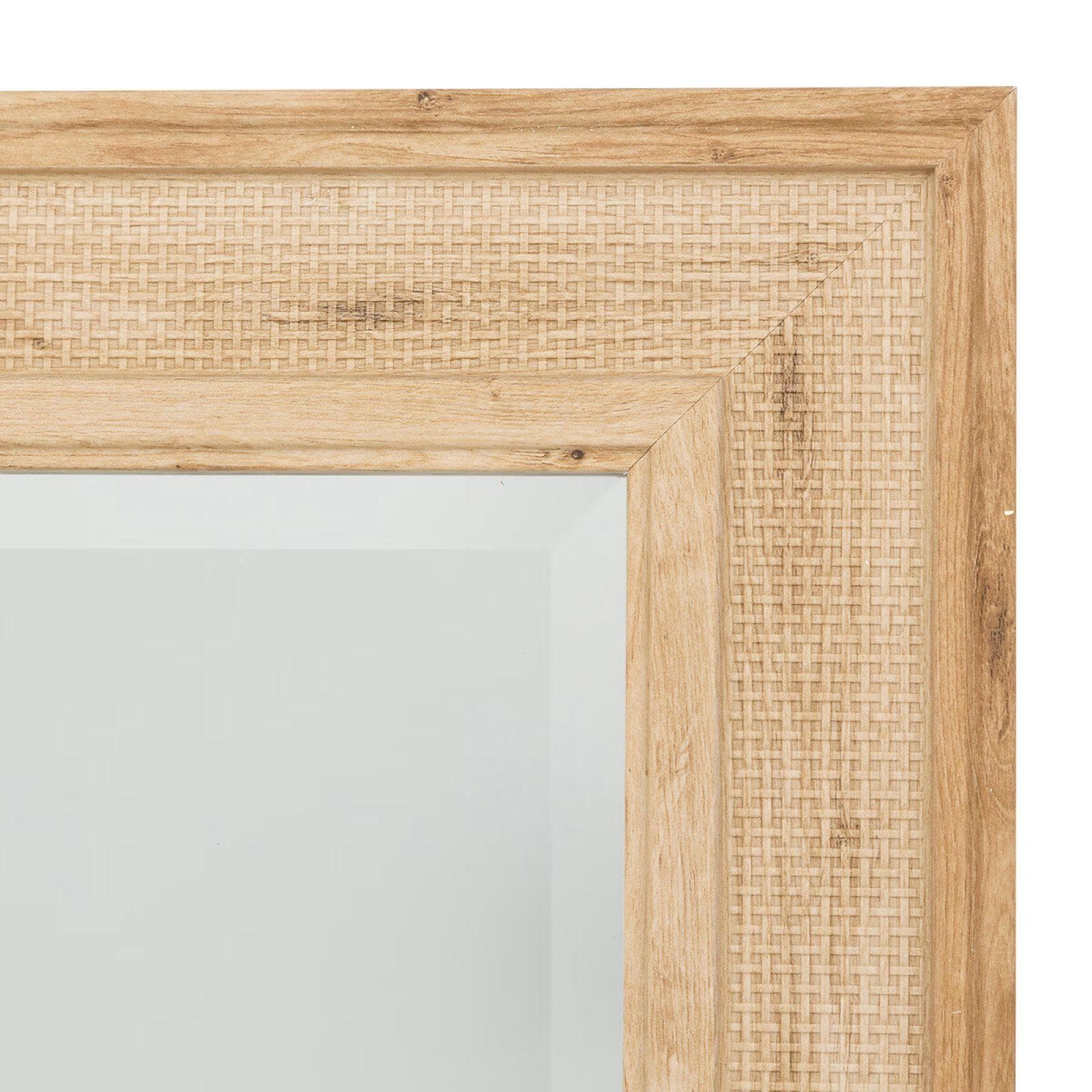 Specchio da terra o sospeso 72x195h cm reversibile effetto rattan