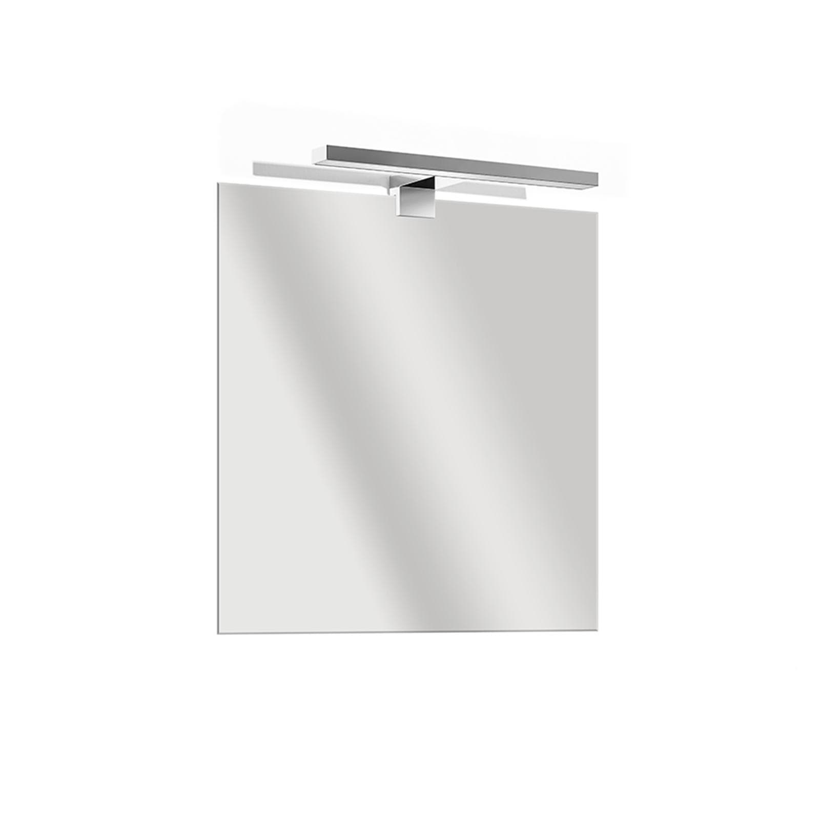 Specchio filo lucido 60x75 cm reversibile con applique led da 30 cm - Raoled