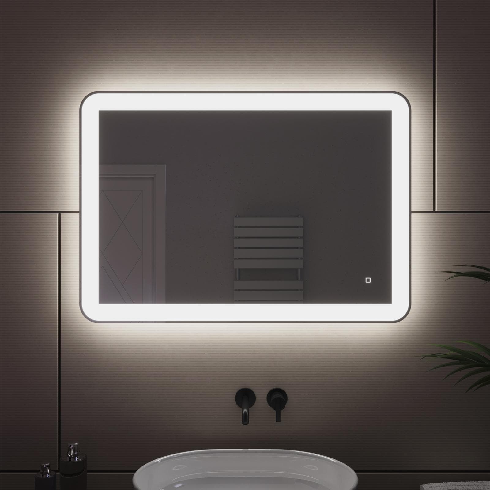 Specchio led 100x70 cm a luce fredda con accensione touch - Select