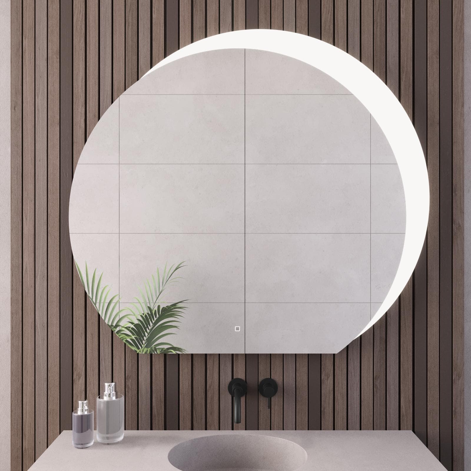 Specchio led 109x98 cm luce fredda con accensione touch - Cloudy