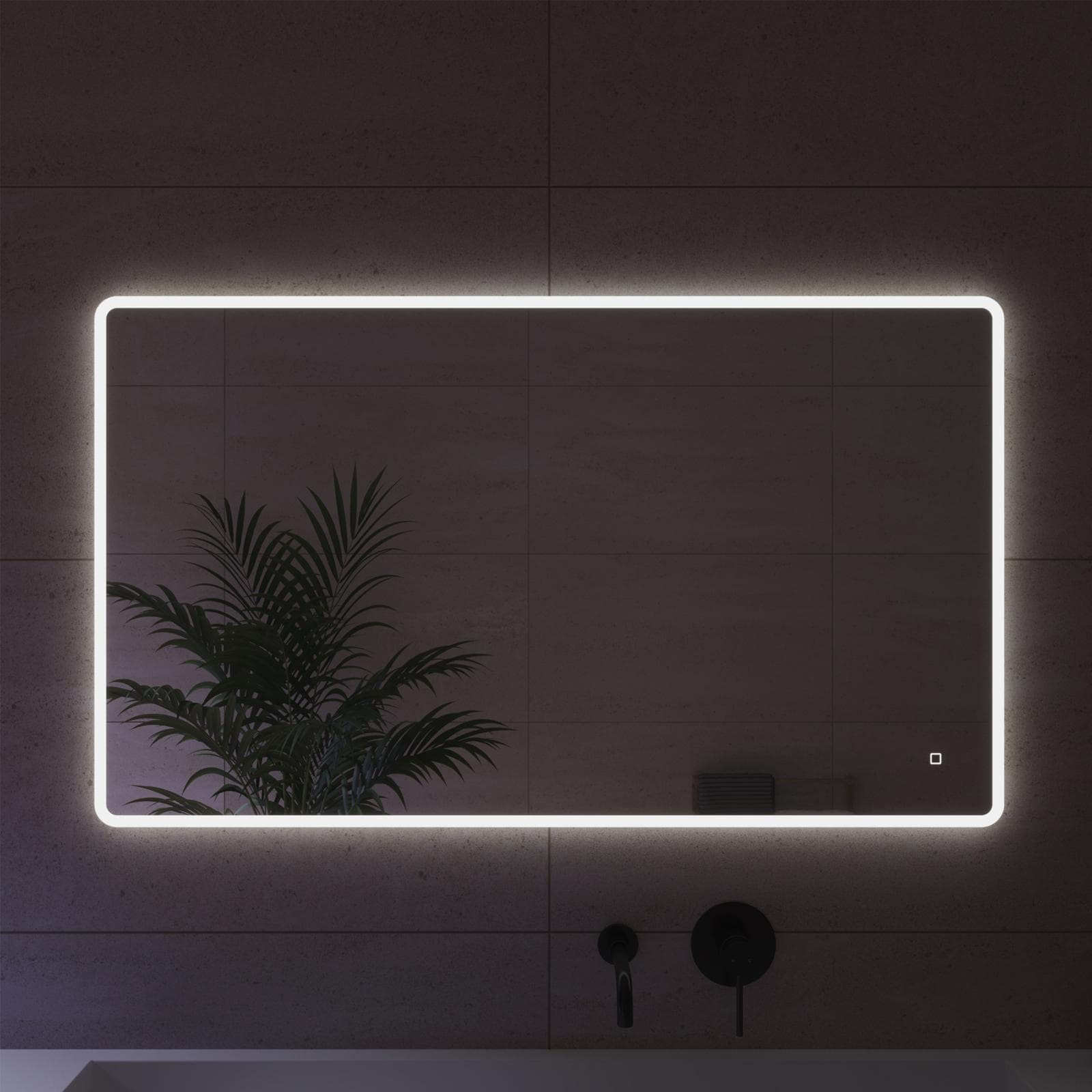Specchio led 120x70 cm luce fredda con accensione touch - Navel