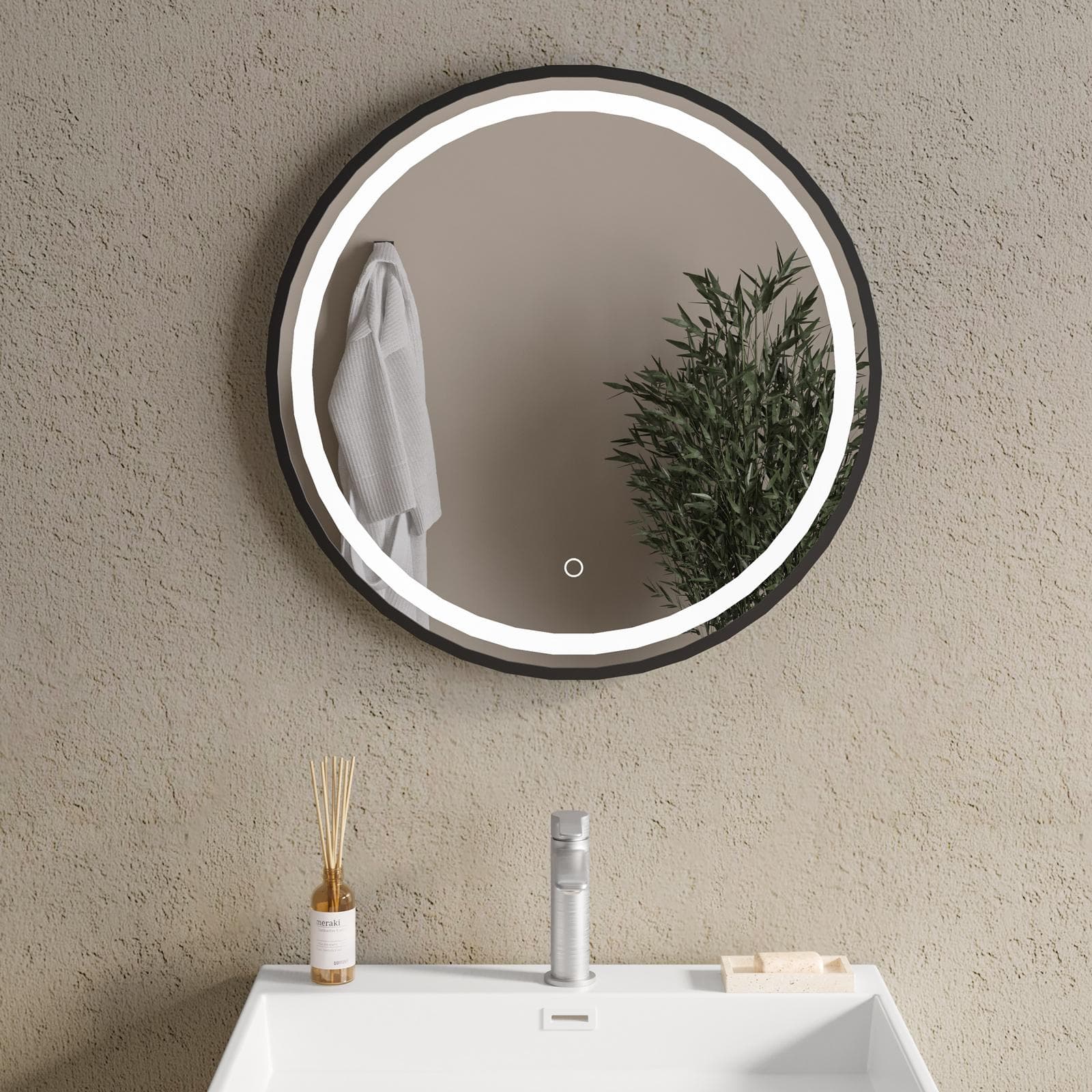 Specchio led 60 cm con luce fredda e sensore touch - Potter