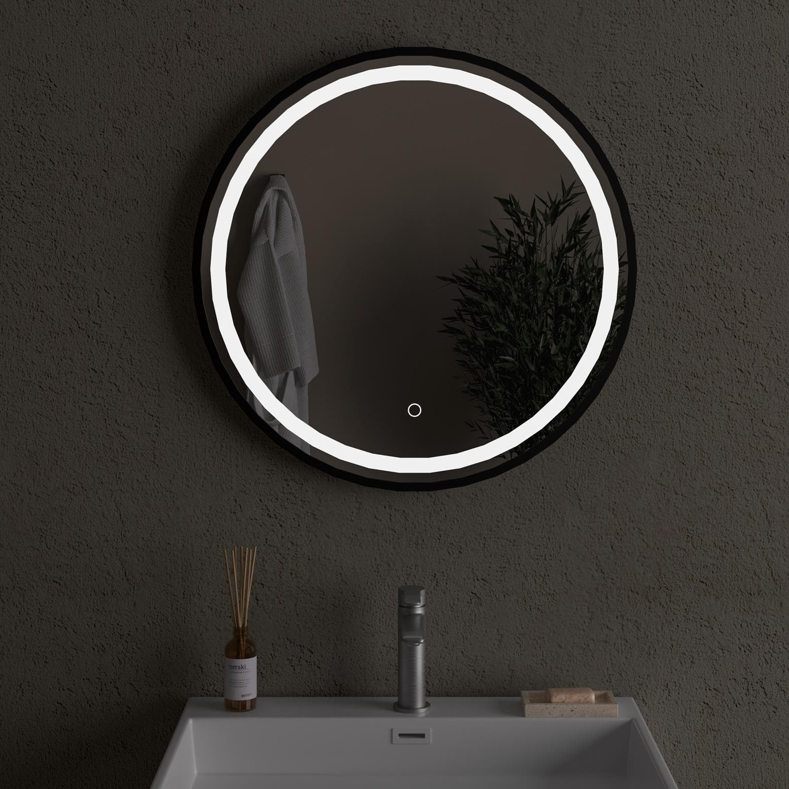 Specchio led 60 cm con luce fredda e sensore touch - Potter