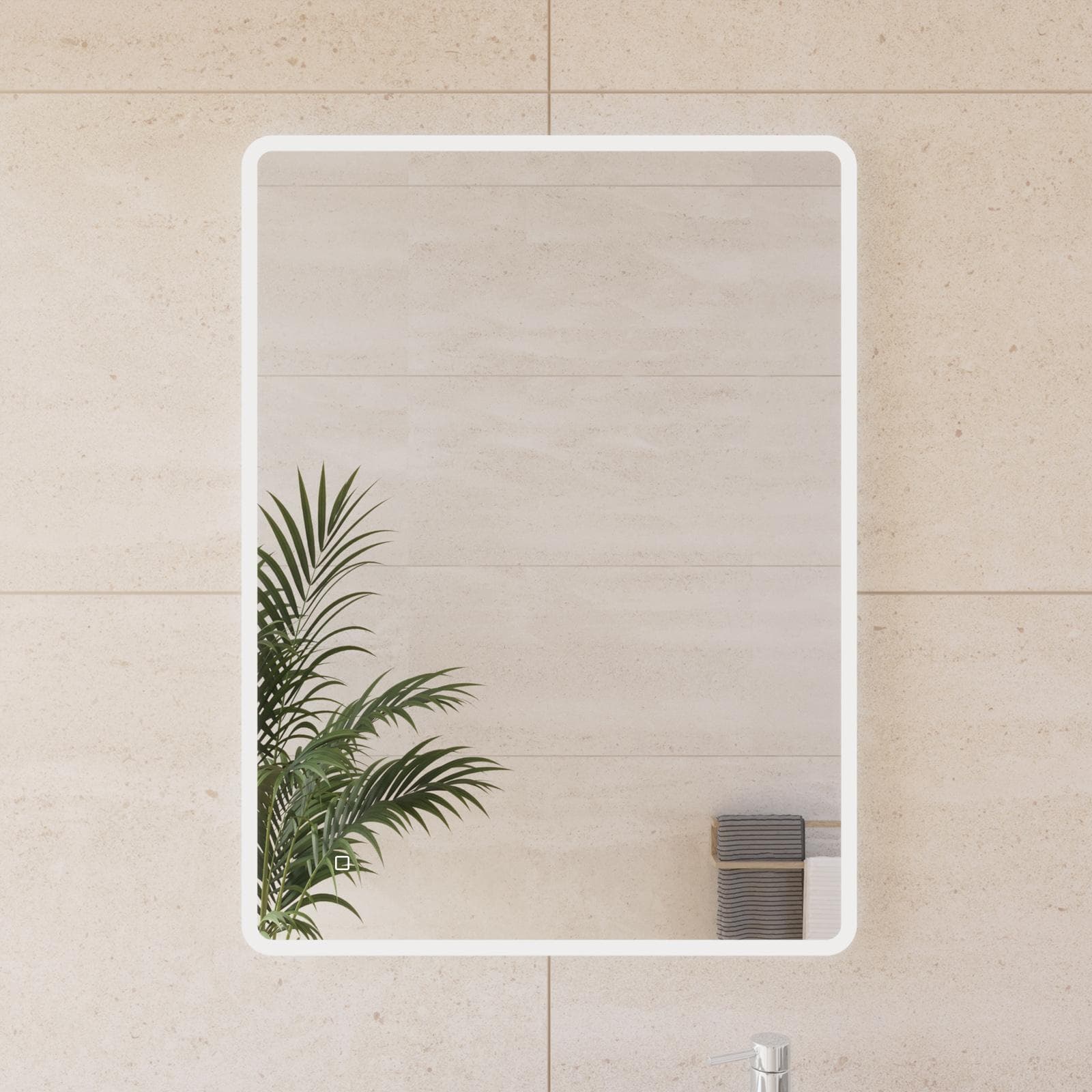 Specchio led 60x80 cm luce fredda con accensione touch - Navel