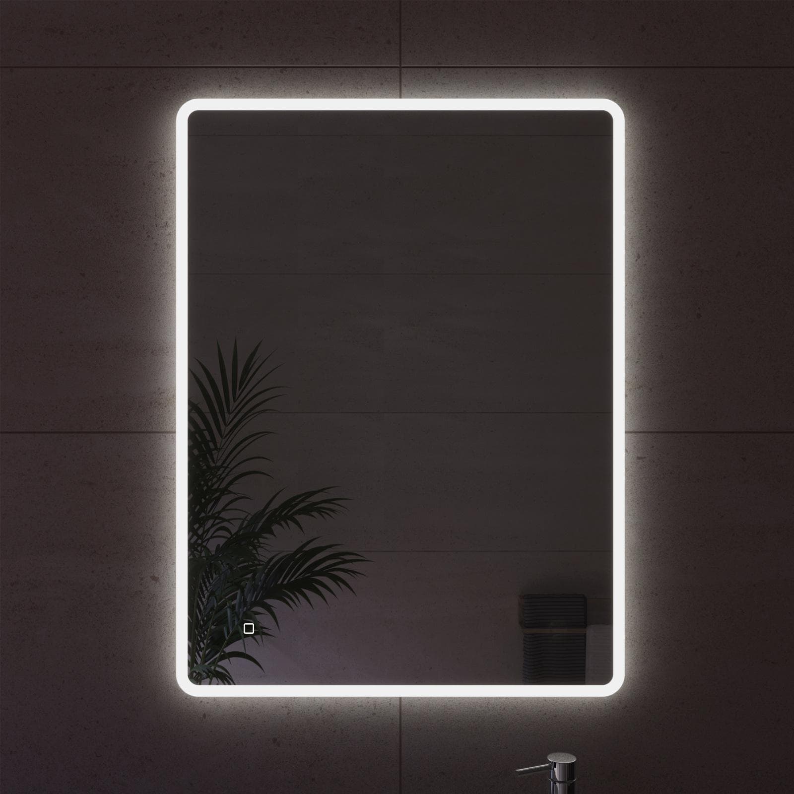 Specchio led 60x80 cm luce fredda con accensione touch - Navel