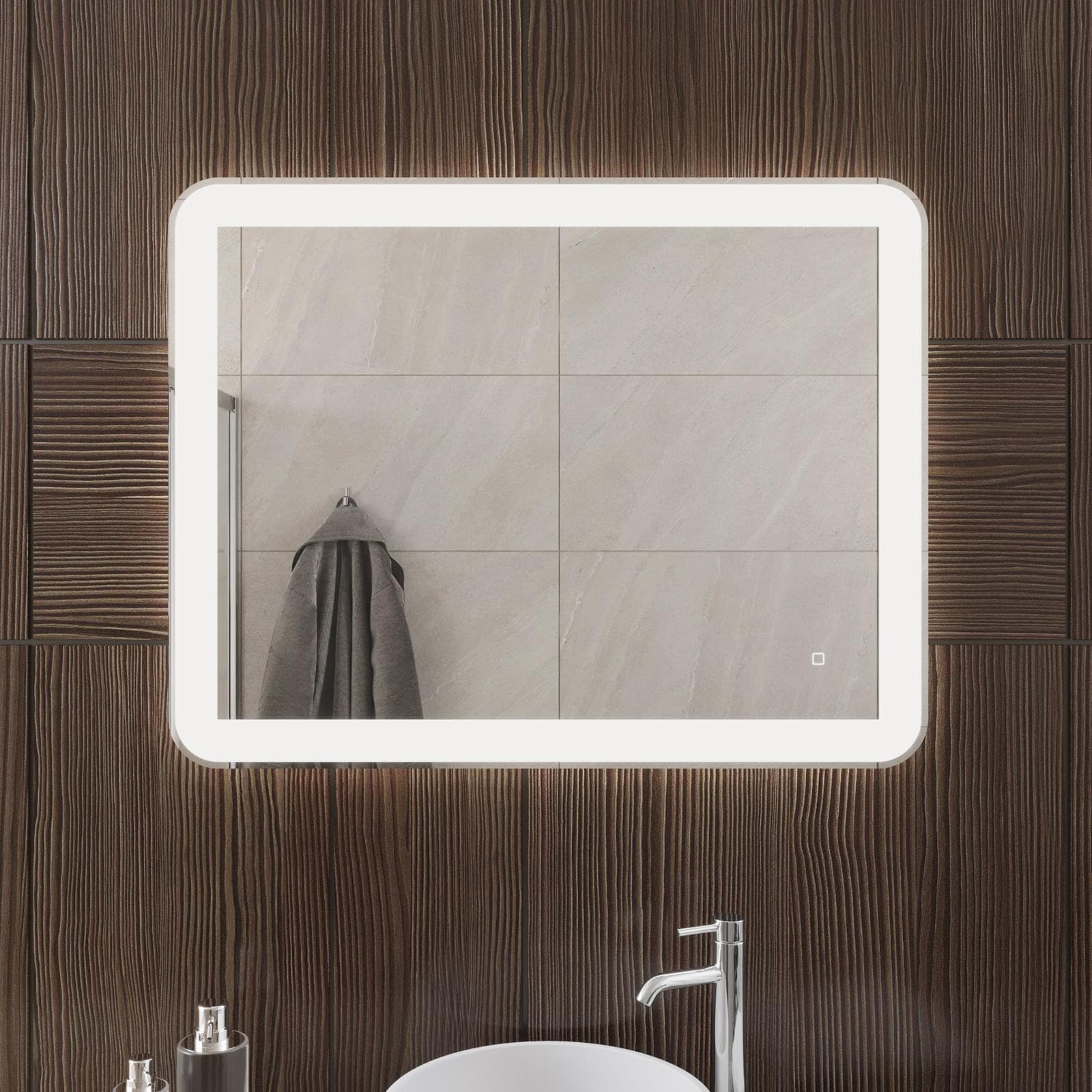 Specchio led 90x70 cm a luce fredda con accensione touch - Select