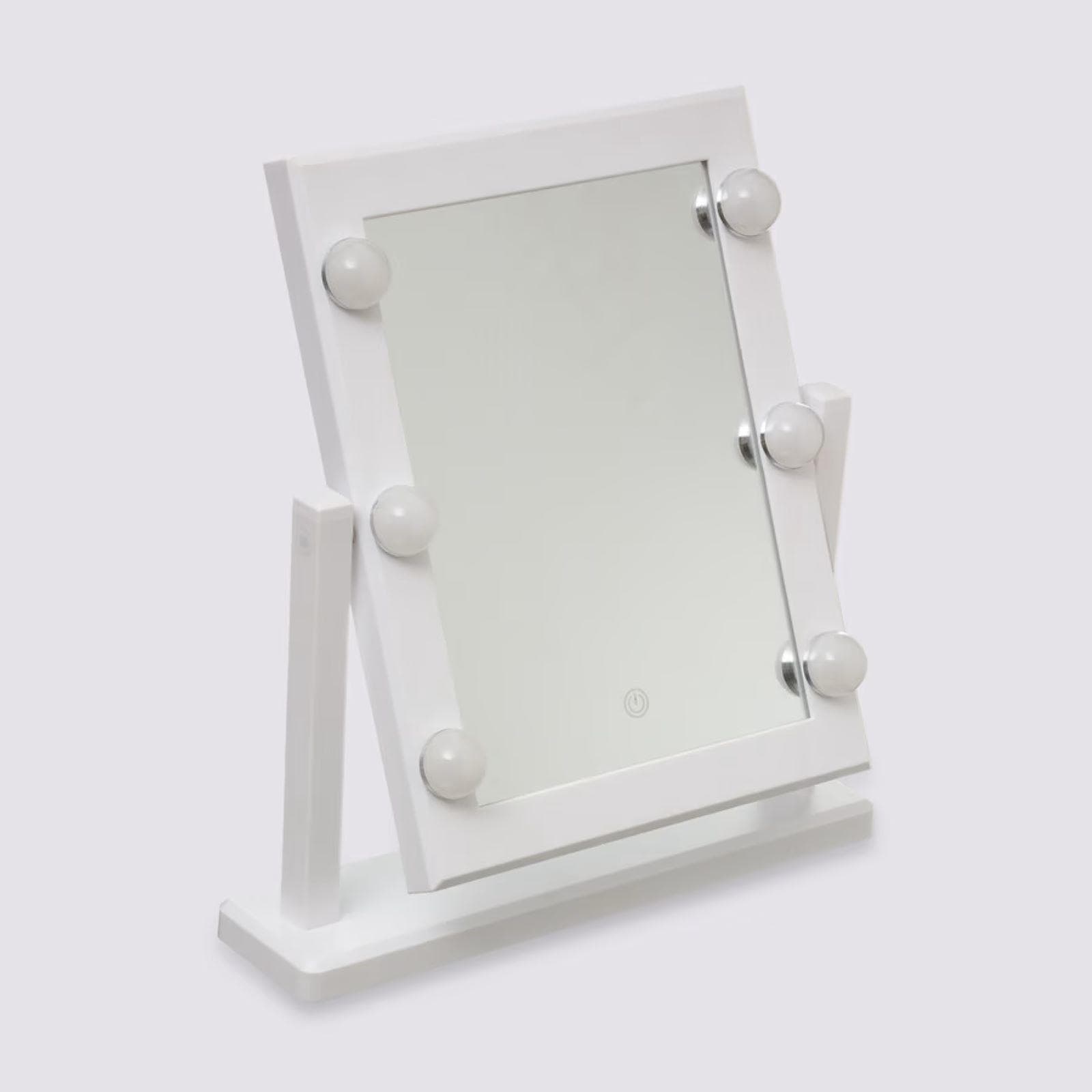 Specchio LED da trucco 40h cm bianco a luce fredda e calda