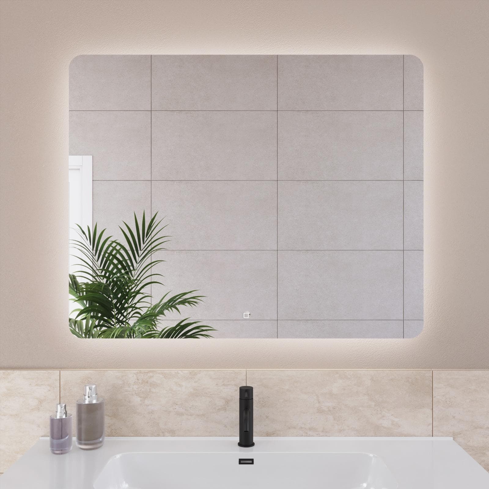 Specchio led 100x80 cm filolucido accensione touch - Replay