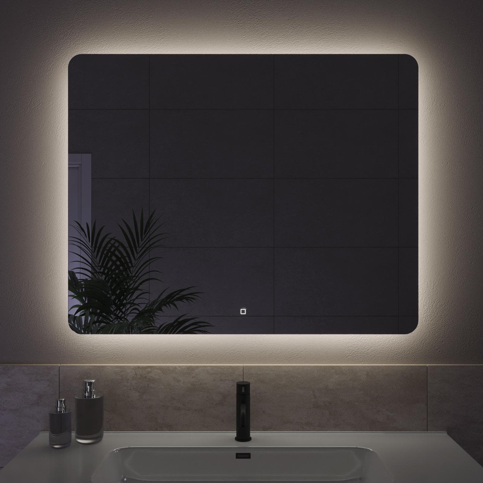Specchio led 100x80 cm filolucido accensione touch - Replay
