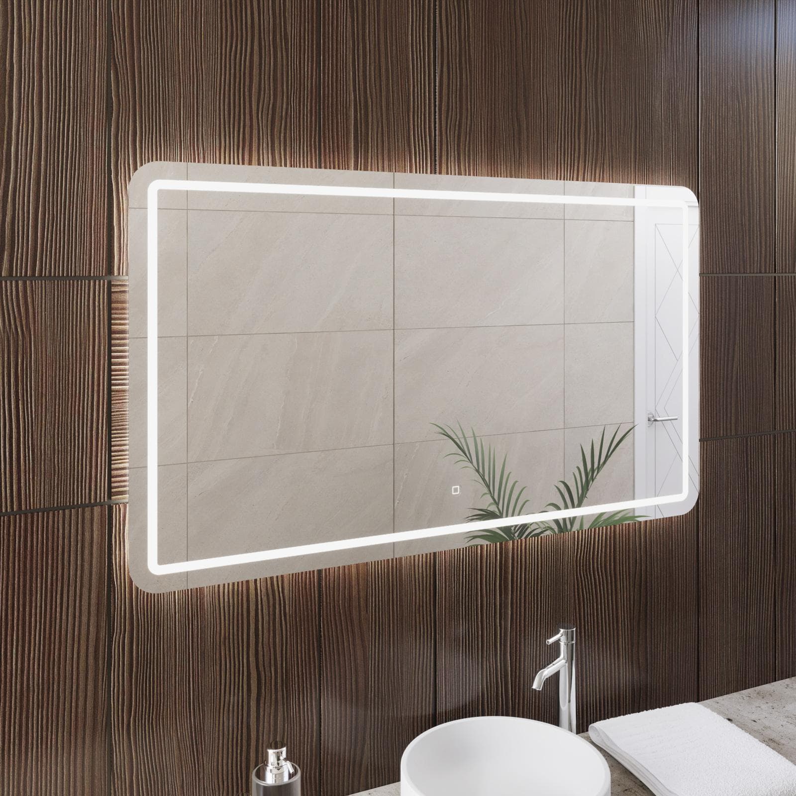 Specchio led 120x70 cm accensione touch - Blunt