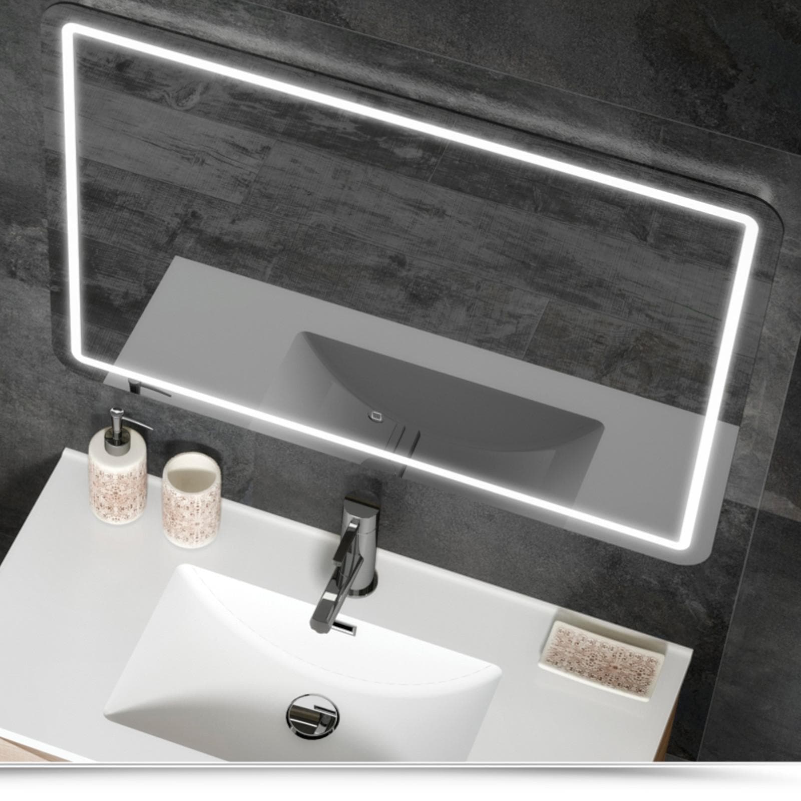 Specchio led 120x70 cm accensione touch - Blunt