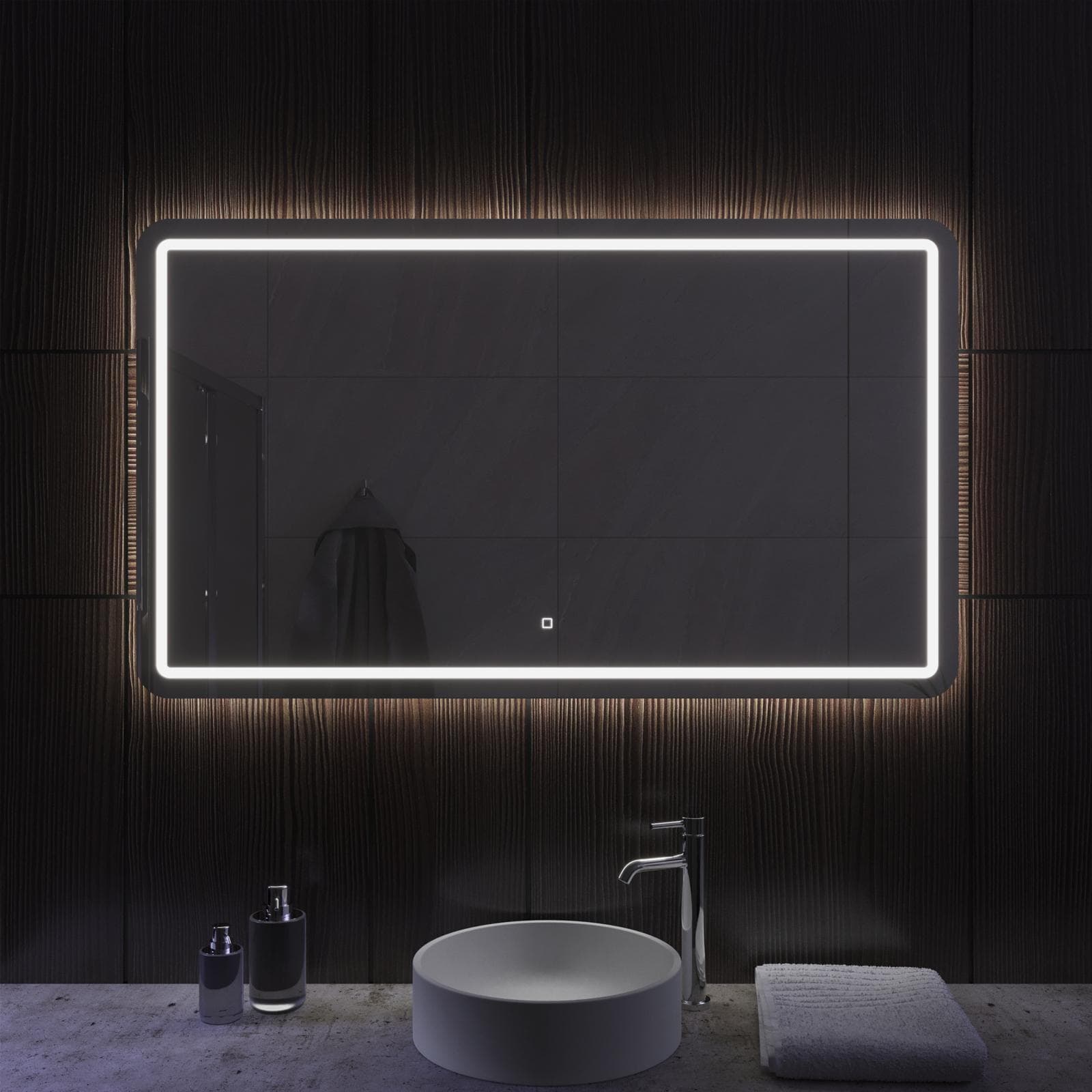 Specchio led 120x70 cm accensione touch - Blunt