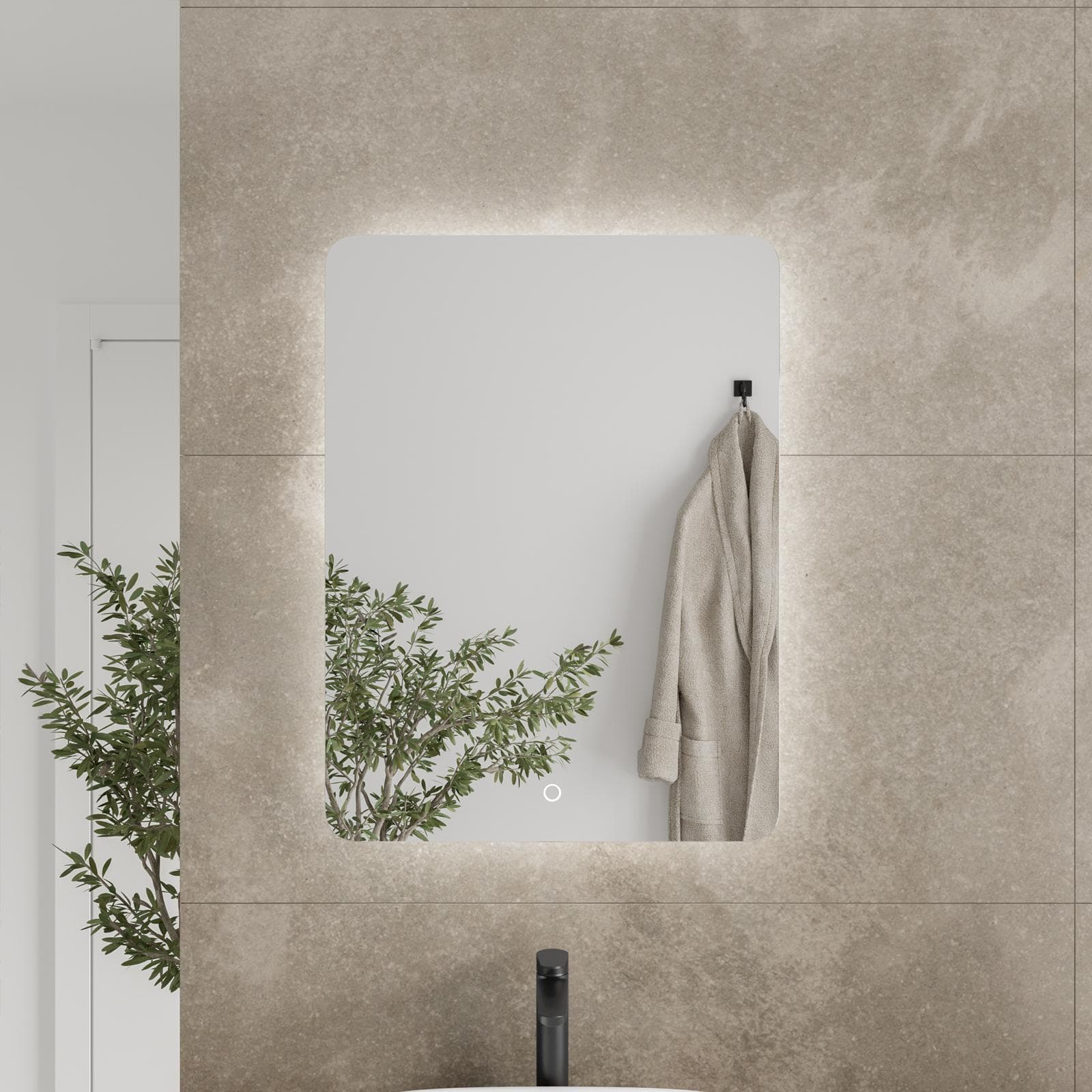 Specchio led 60X80 cm luce fredda accensione touch - Macario