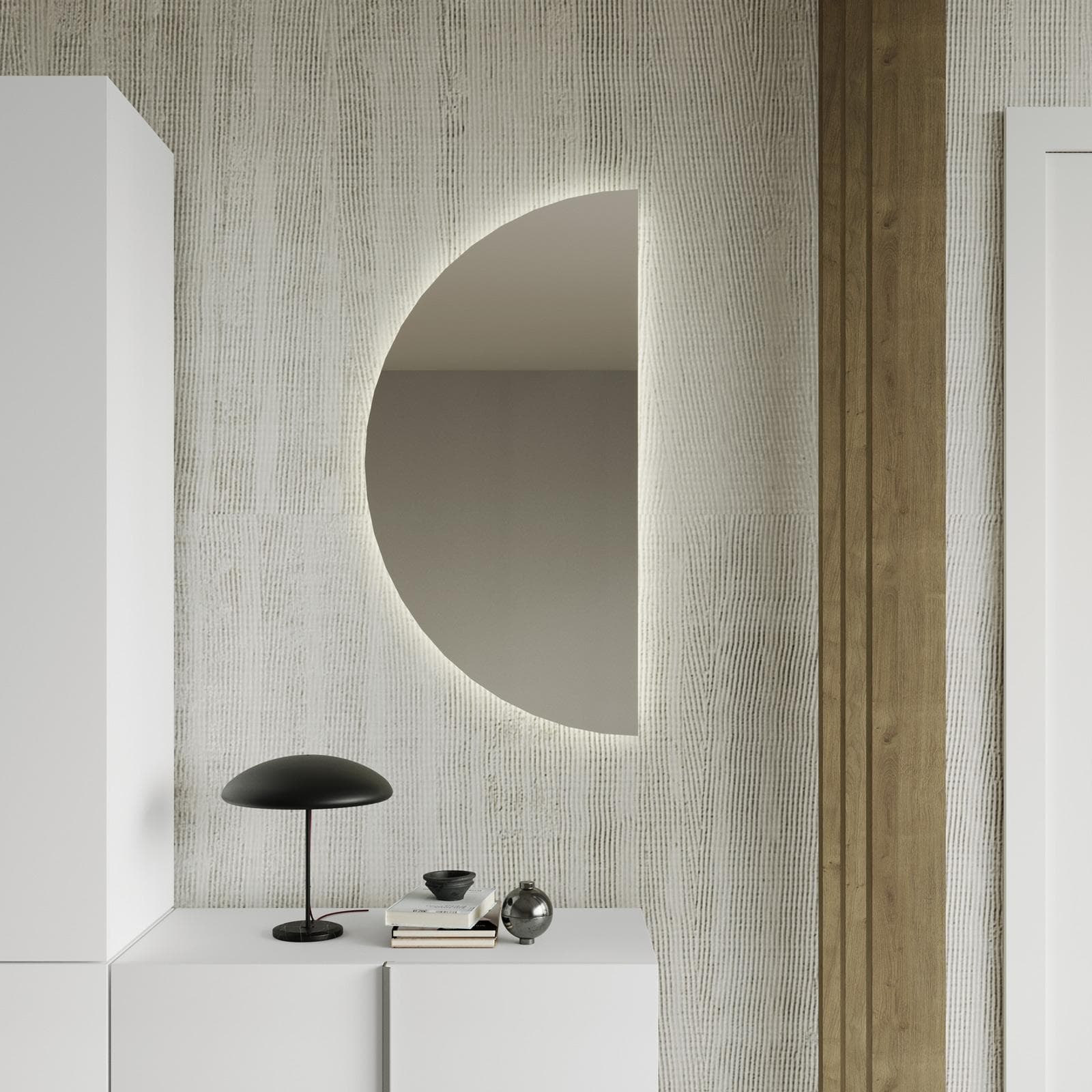 Specchio reversibile 45x90 cm con led luce fredda - Half