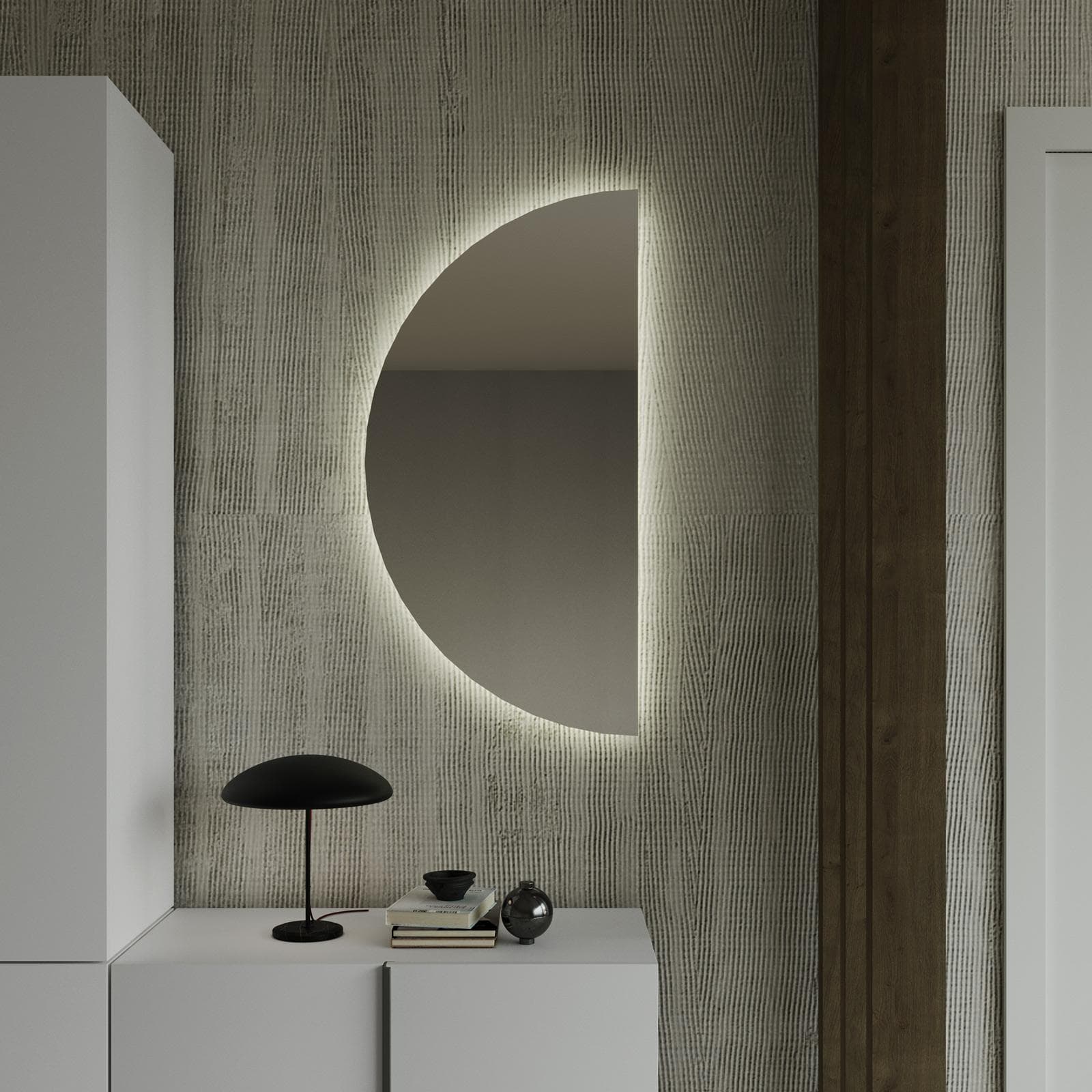 Specchio reversibile 45x90 cm con led luce fredda - Half