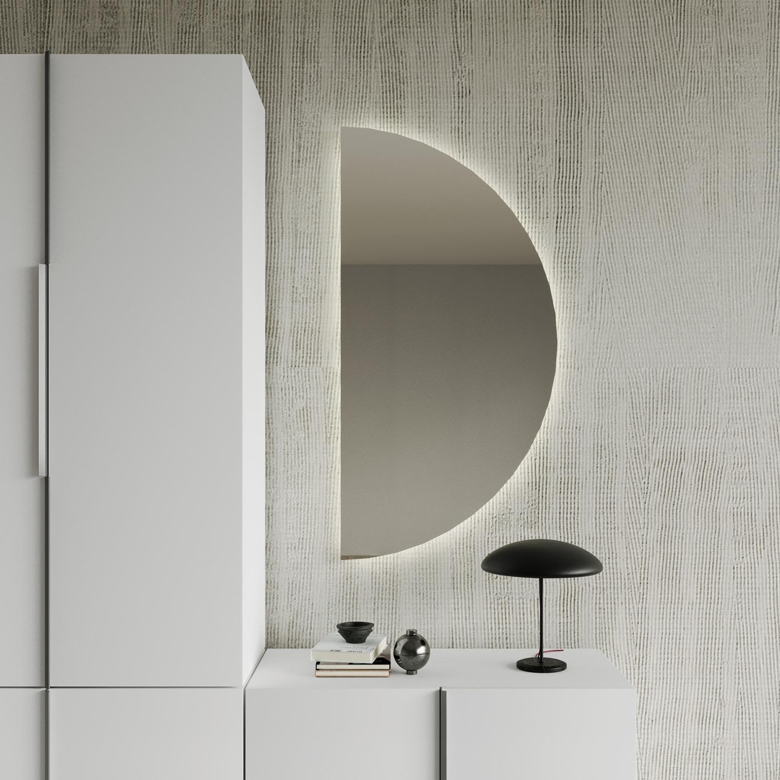 Specchio reversibile 50x100 cm con led luce fredda - Half