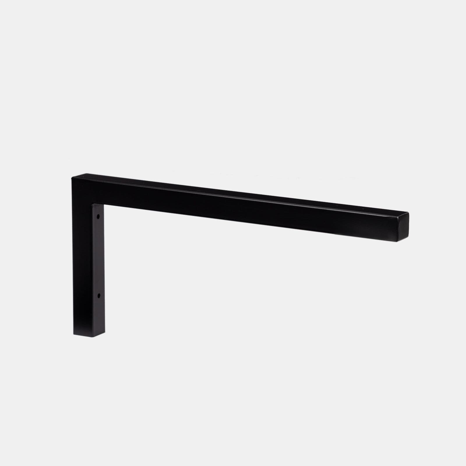 Staffa a L 44x20 h cm in metallo nero opaco per mensoloni bagno sospesi