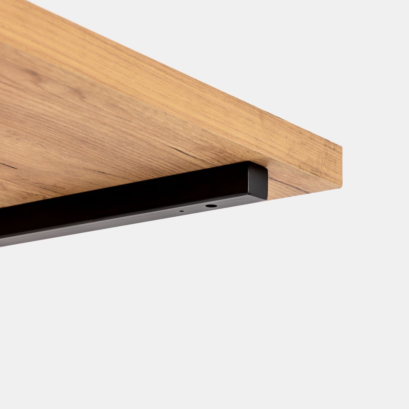 Staffa a L 44x20 h cm in metallo nero opaco per mensoloni bagno sospesi