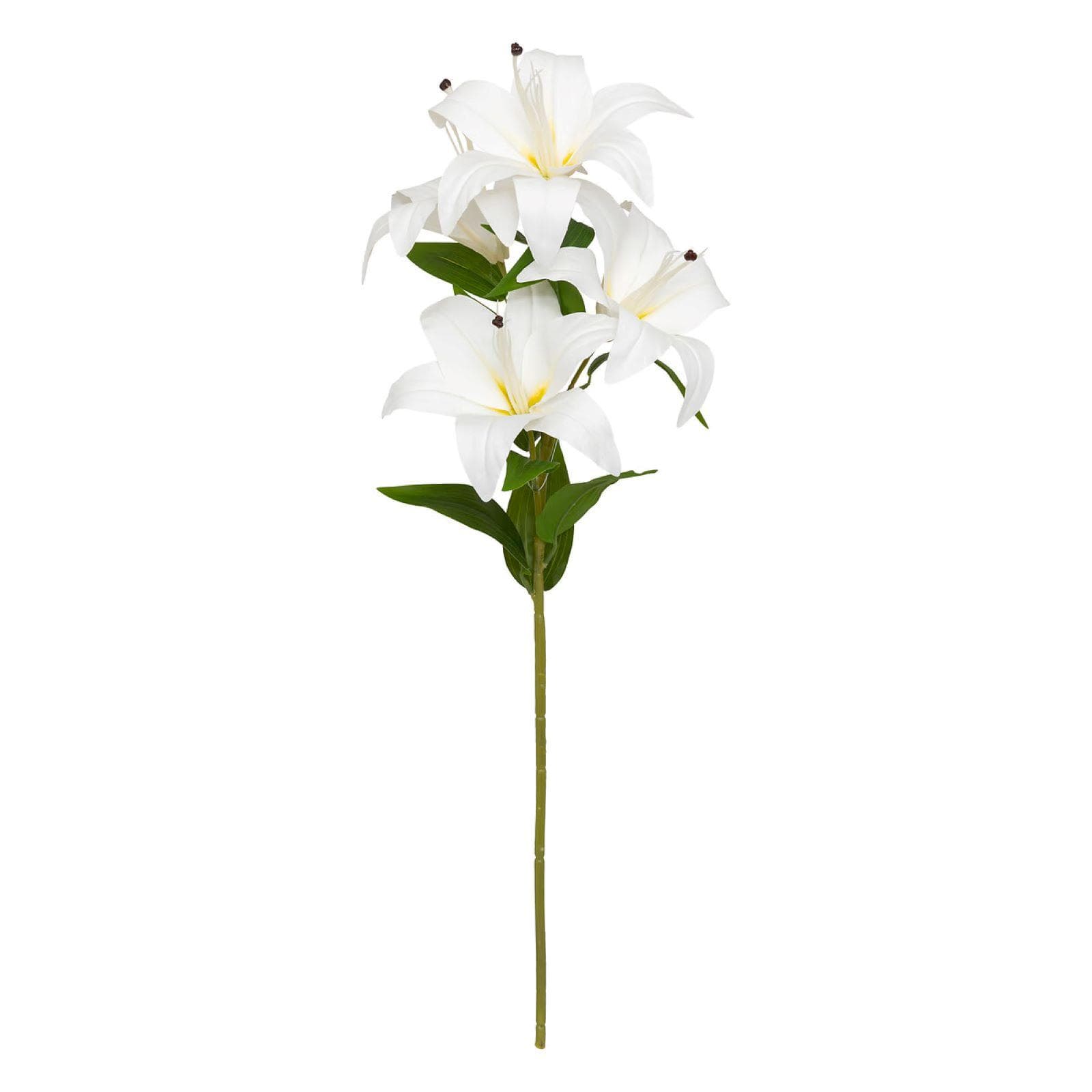 Stelo di giglio artificiale 80h cm bianco e verde