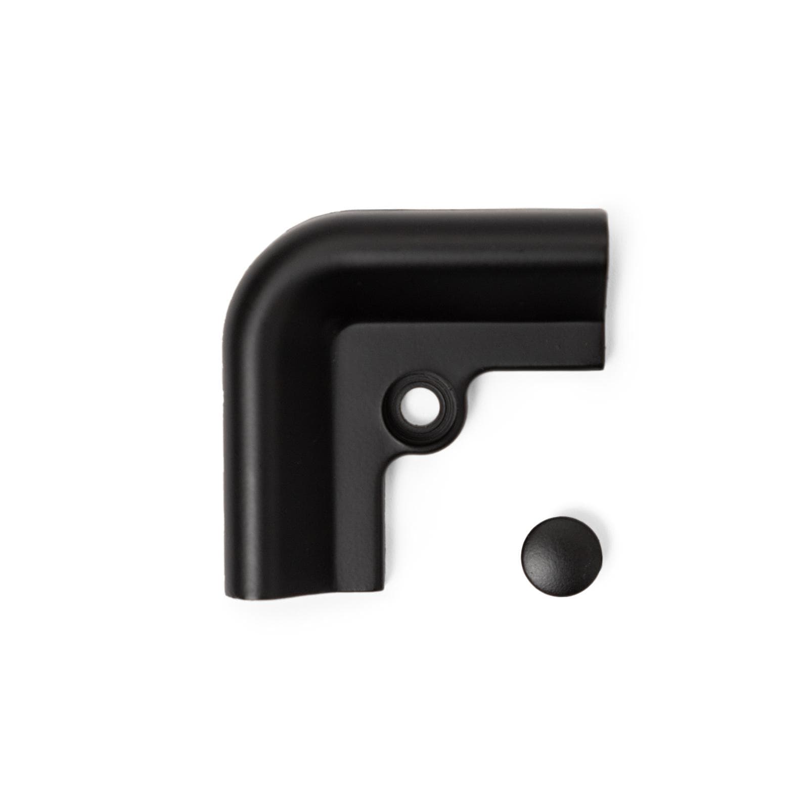 Supporto in ABS nero per barra salvagoccia ricambi box doccia angolo - Nilo e Flexy