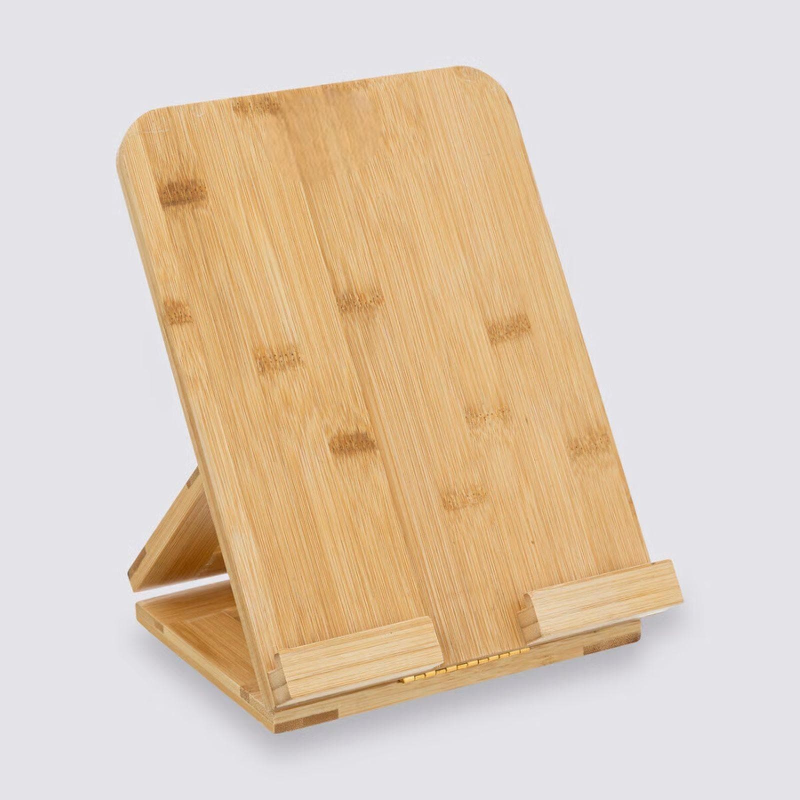 Supporto per tablet o libro 25h cm in legno di bambù naturale