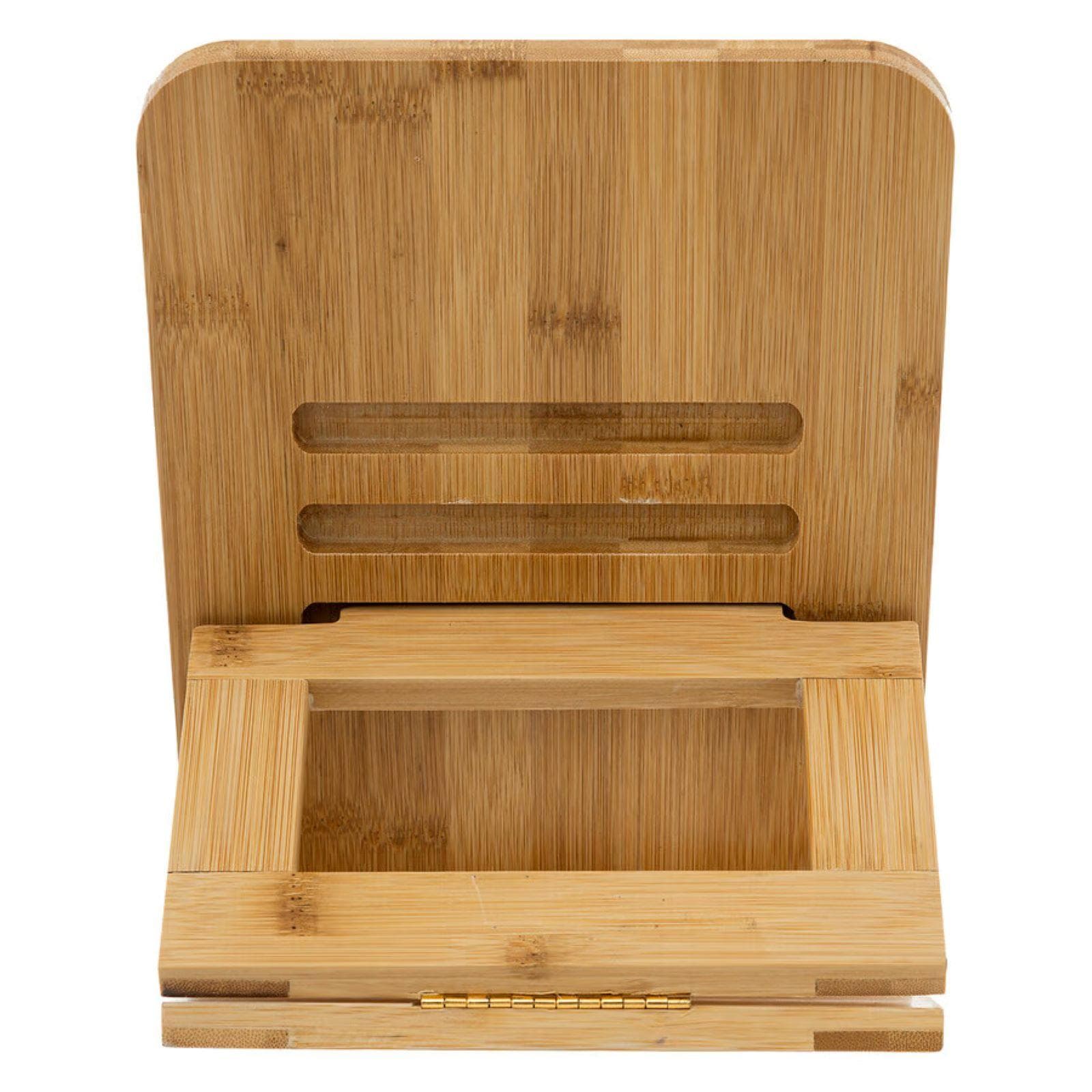 Supporto per tablet o libro 25h cm in legno di bambù naturale