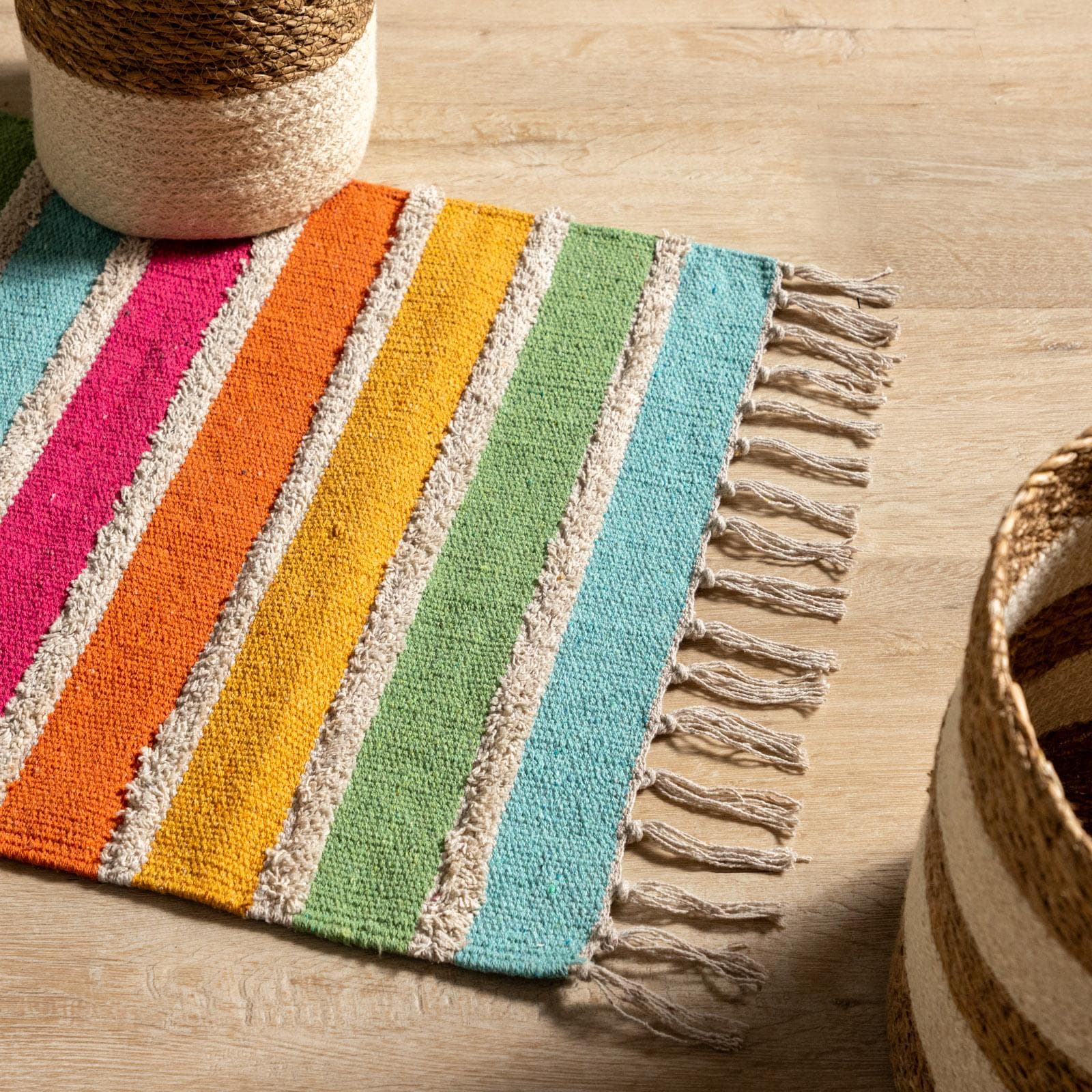 Tappeto 50x70 cm in cotone multicolore
