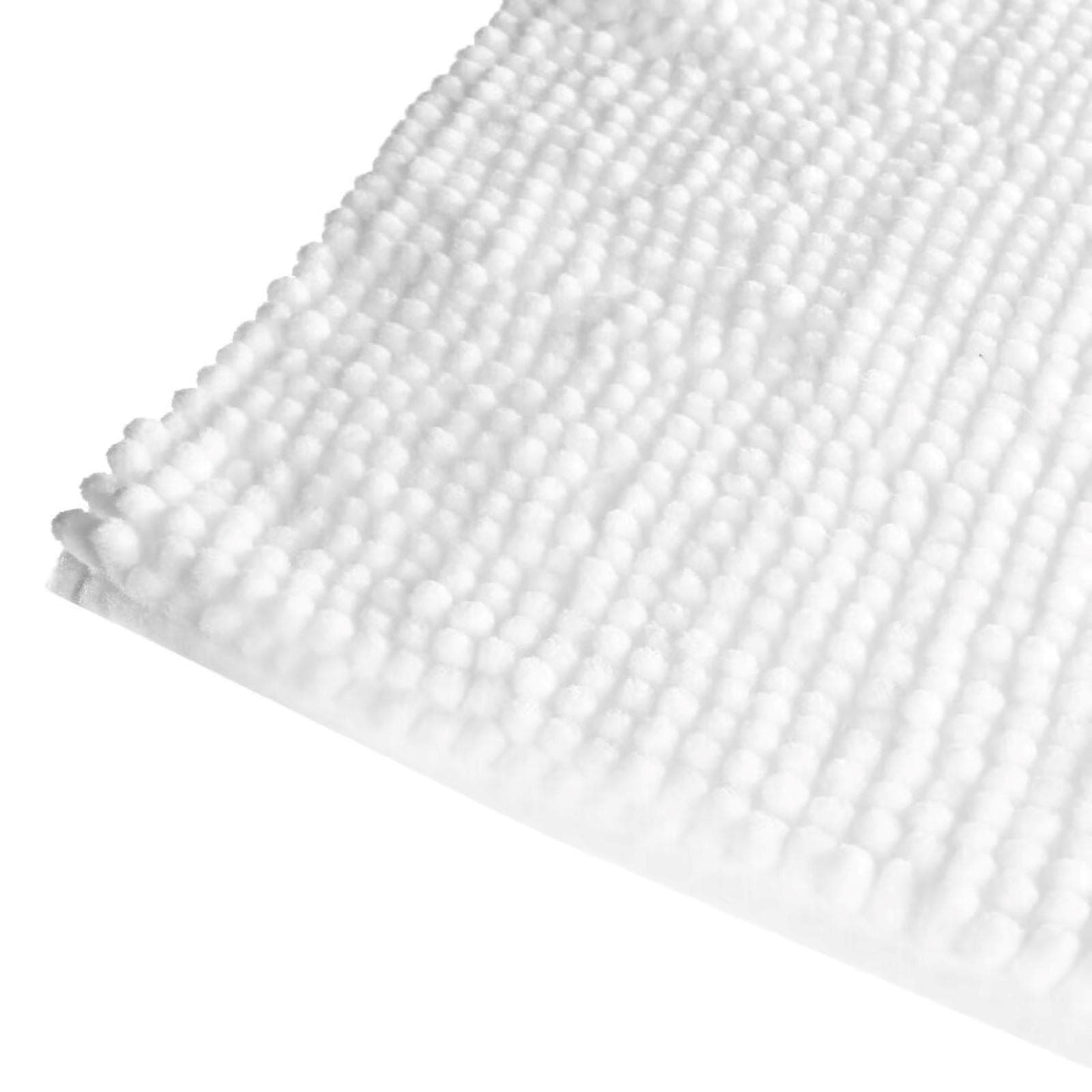 Tappeto da bagno in ciniglia 50x80 cm bianco - Kolors