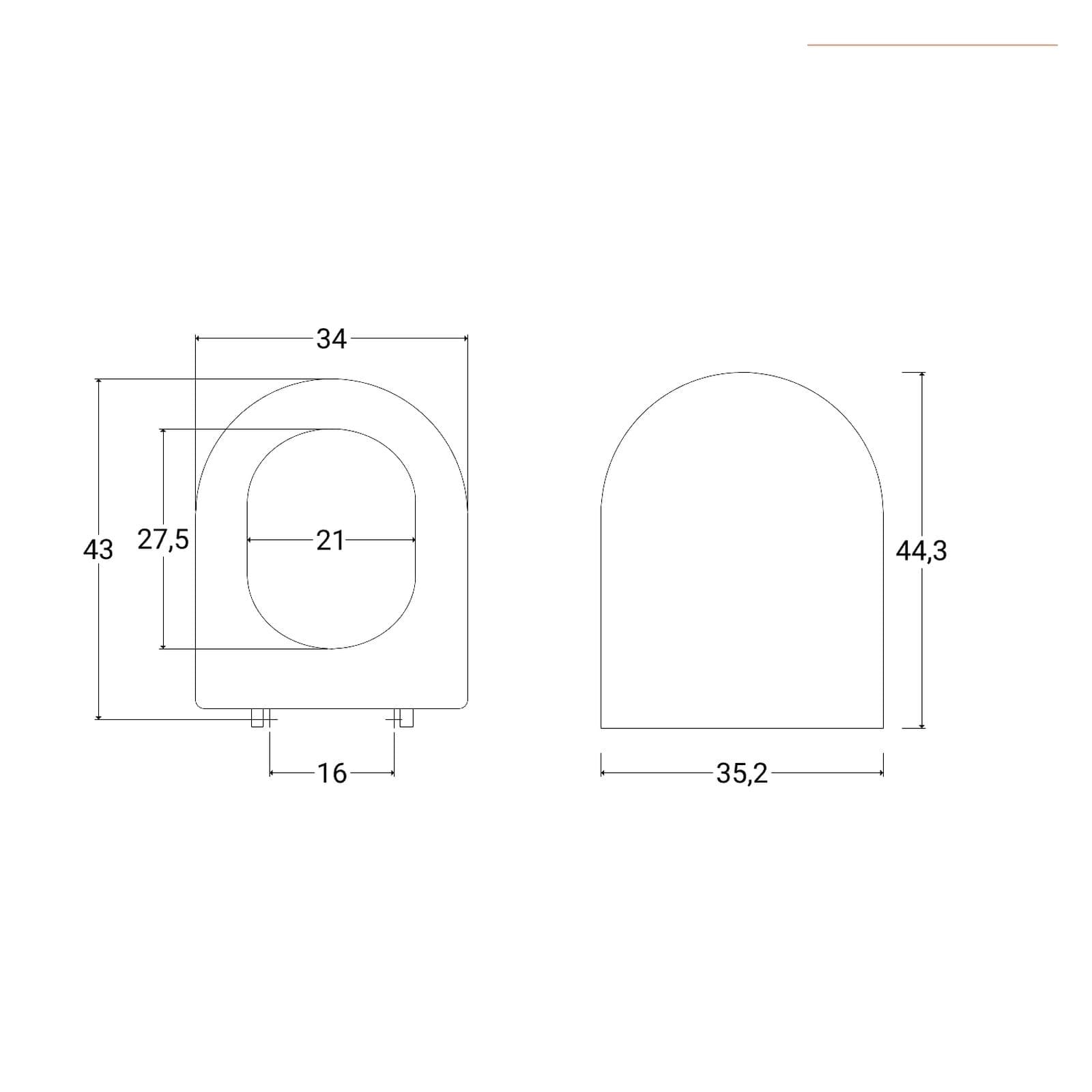 Sedile copriwc SoftClose avvolgente cerniere inox