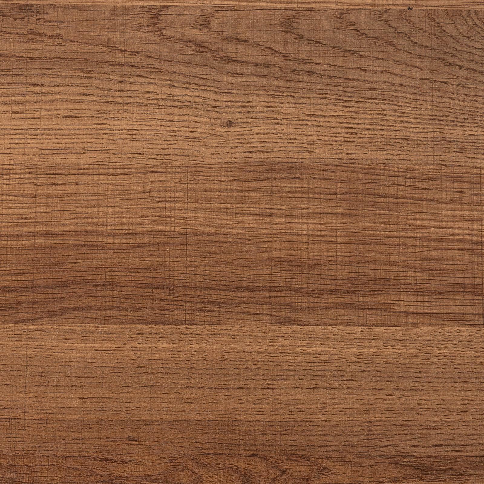 Tavolino 100x40h cm effetto rovere con ripiano in vetro - Bush