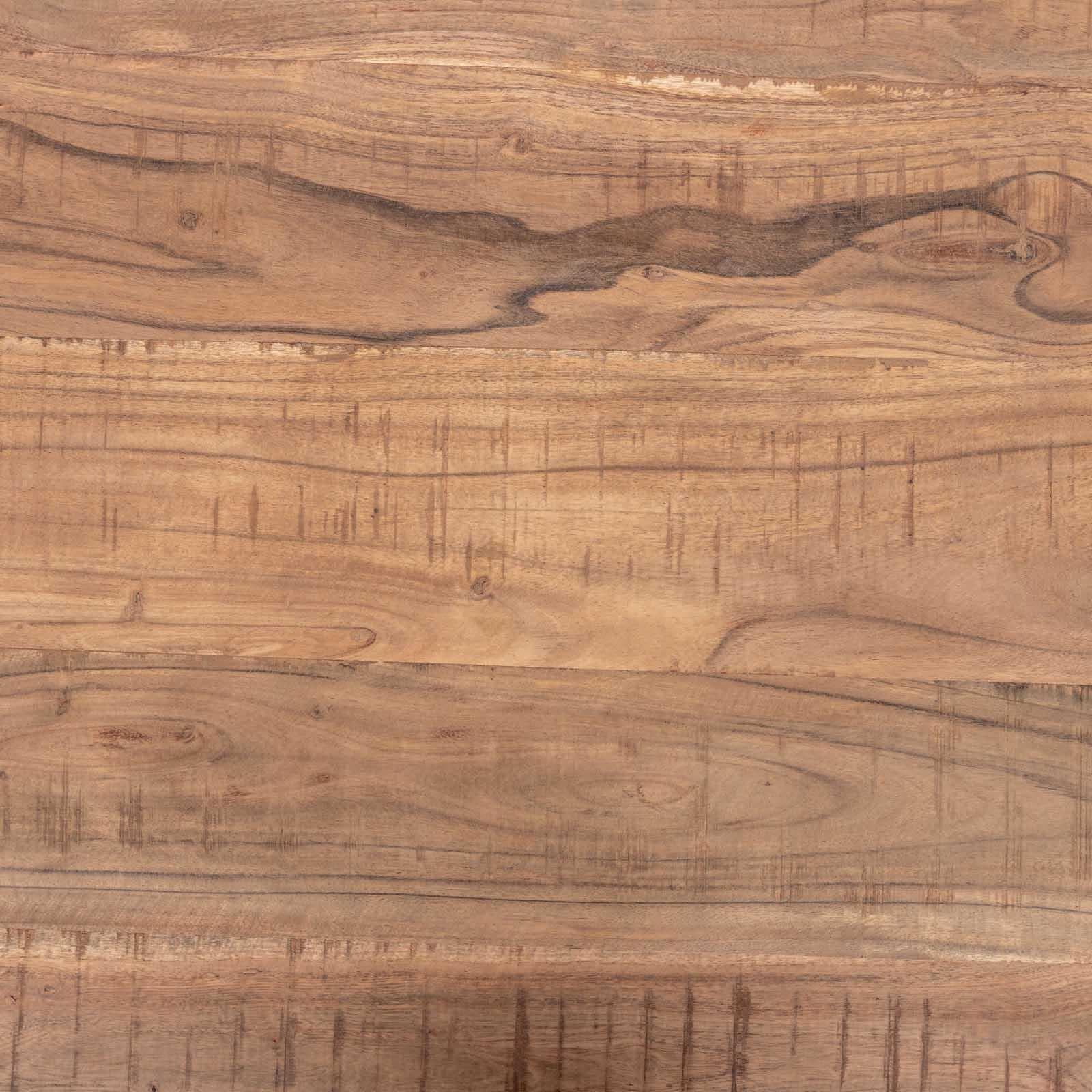 Tavolino 118x70 cm in legno di acacia con gambe nere - Freia Acacia
