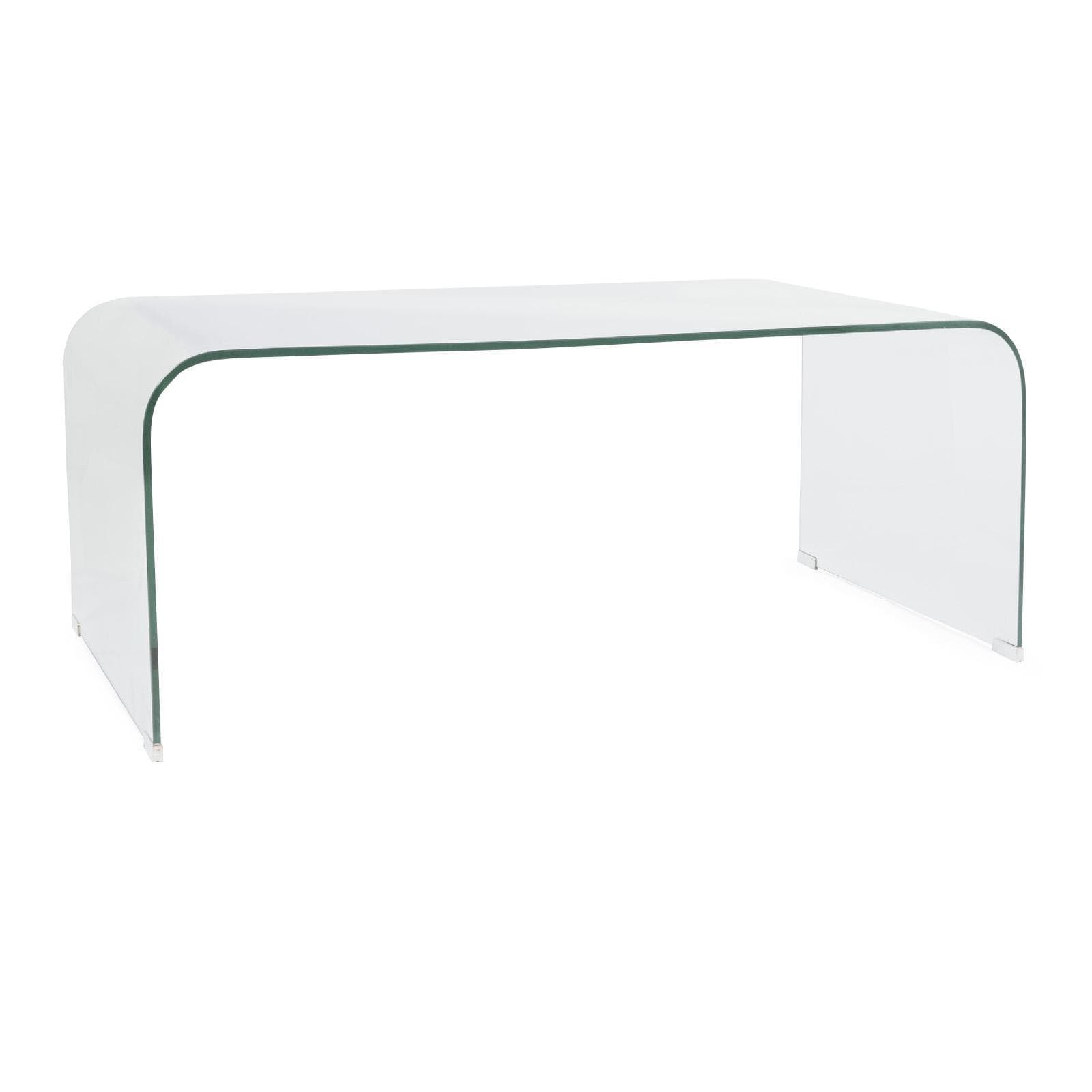 Tavolino 120x60 cm in vetro trasparente - City