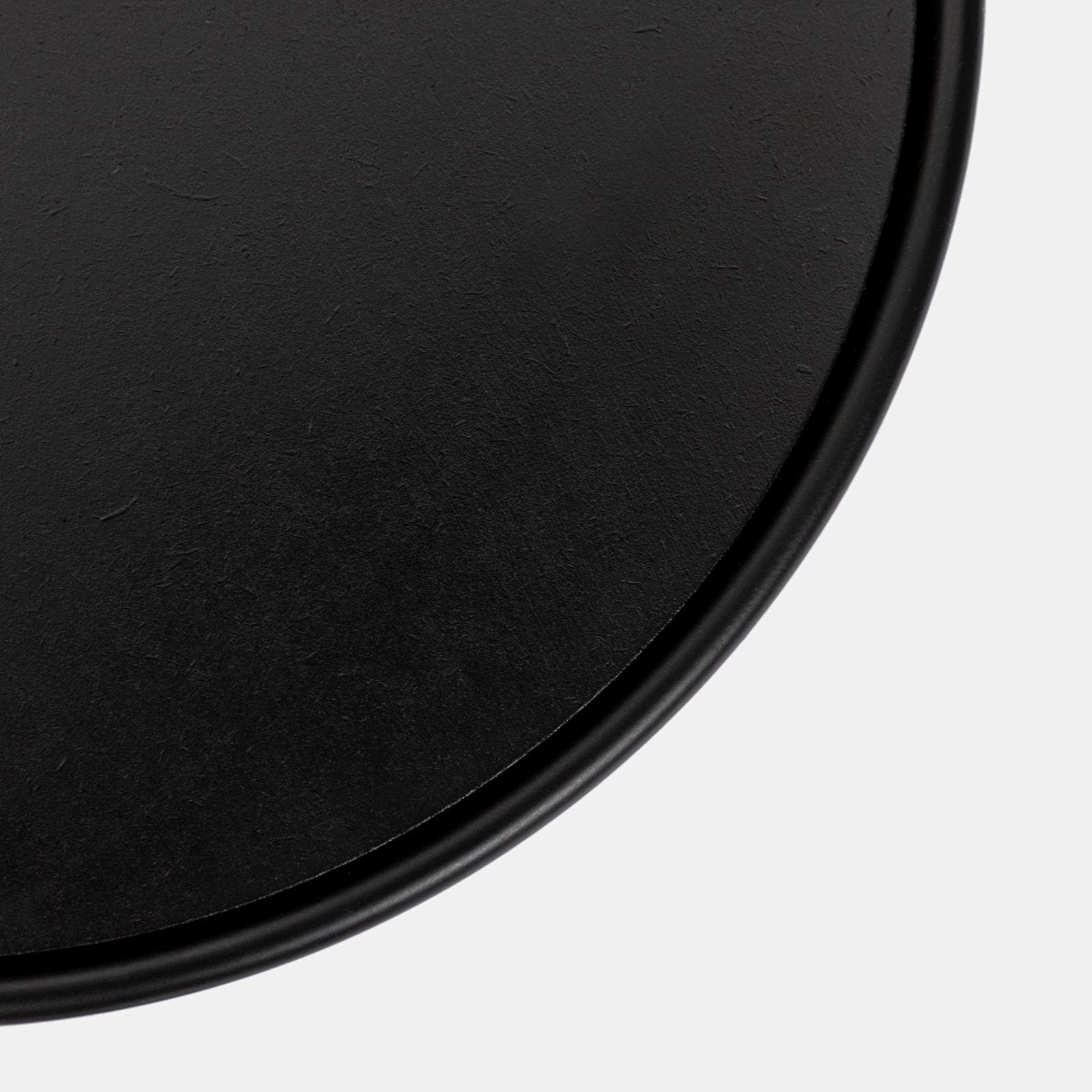 Tavolino rotondo 35 cm top in legno e struttura in acciao nero con ripiano - Lou