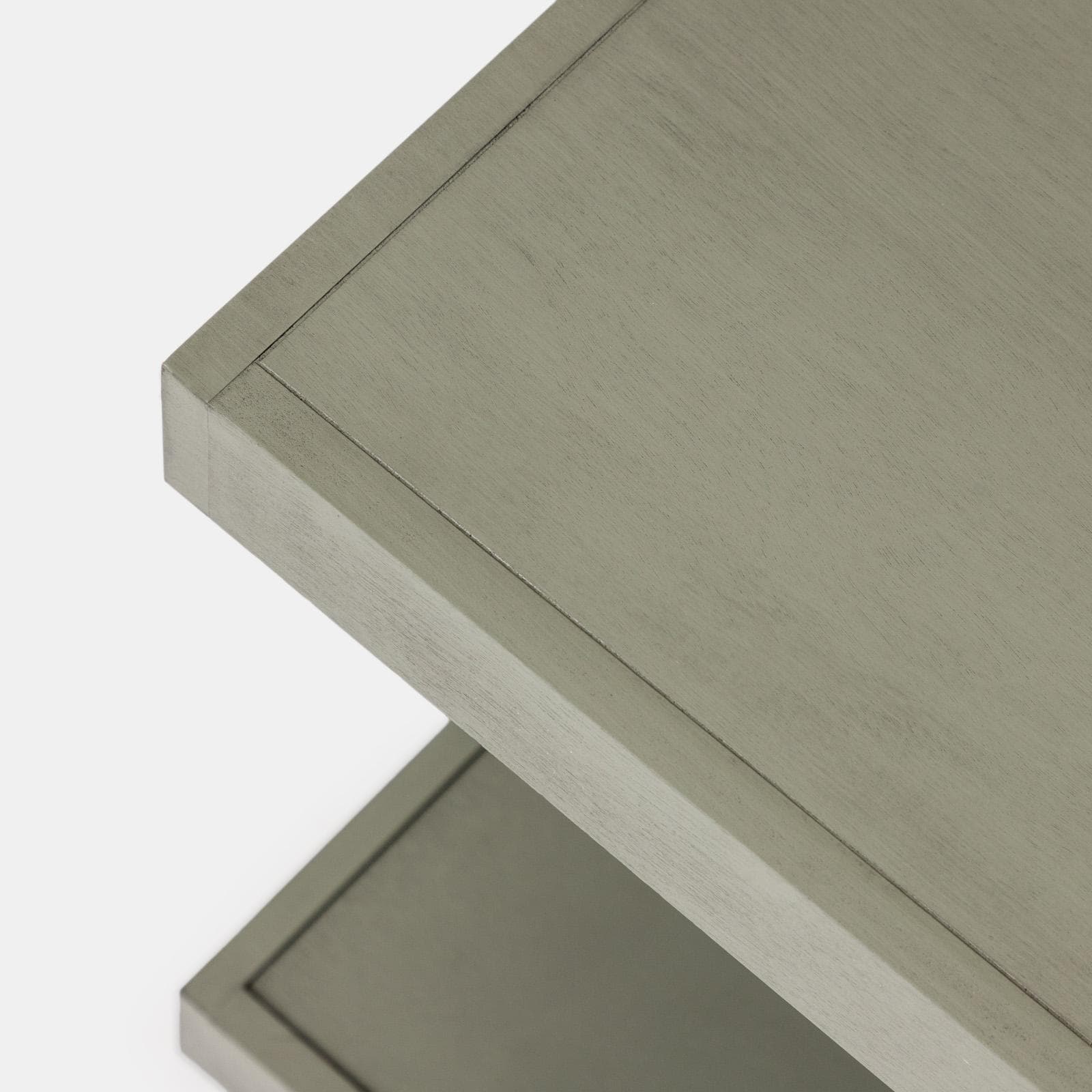 Tavolino 40x48h cm con vano verde scuro effetto legno - Halston
