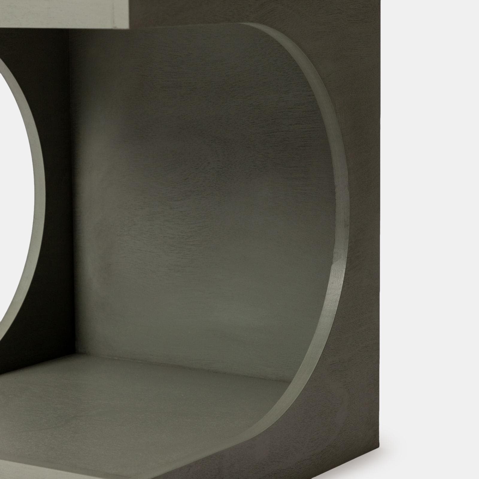 Tavolino 40x48h cm con vano verde scuro effetto legno - Halston