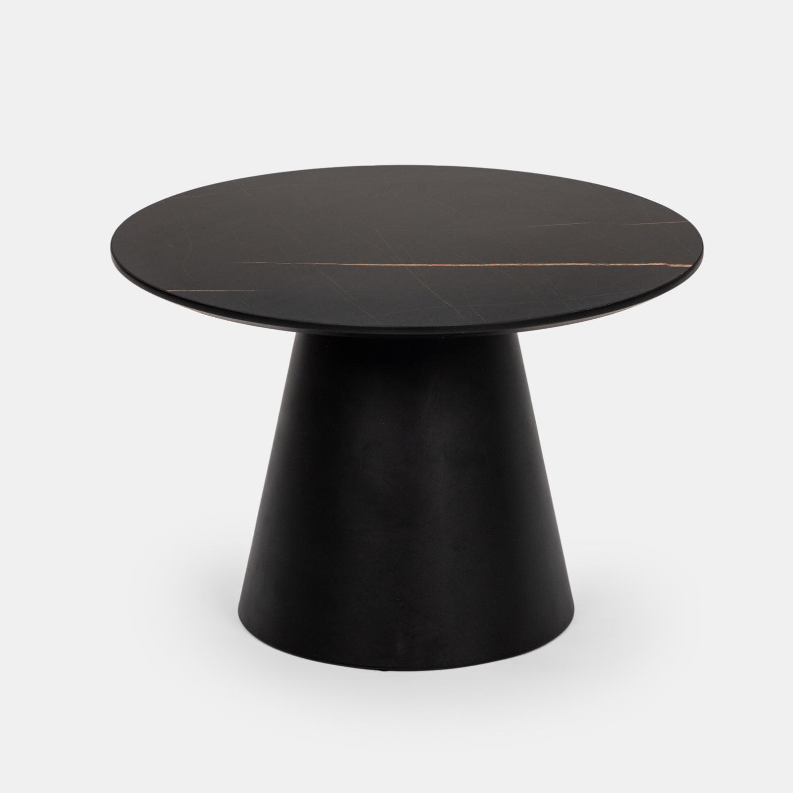 Tavolino rotondo 60 cm in legno nero - Gourmel