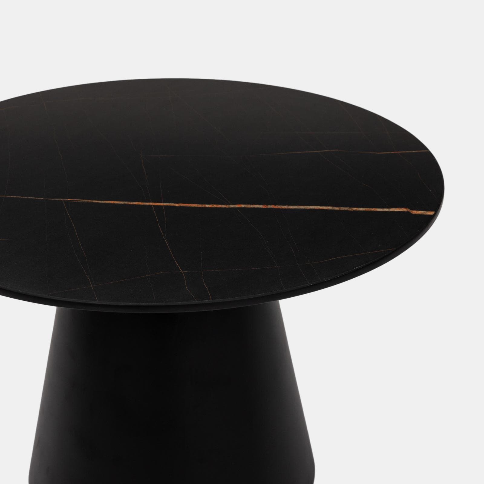 Tavolino rotondo 60 cm in legno nero - Gourmel
