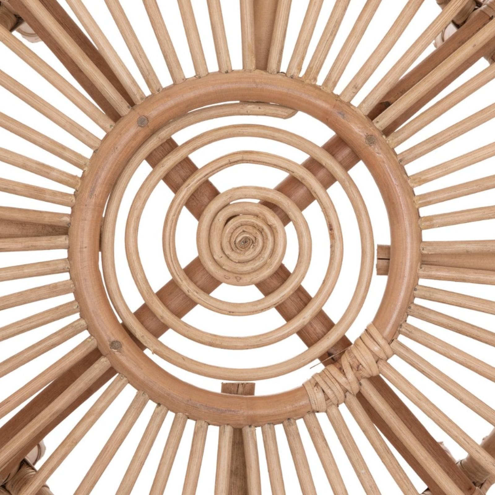 Tavolino rotondo 74 cm in legno rattan - Reca