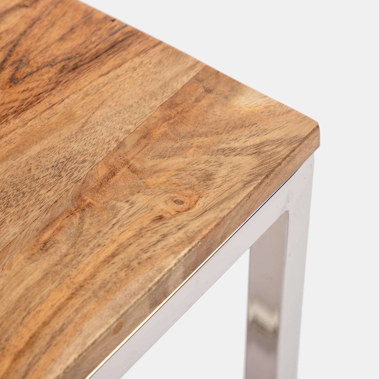 Tavolino allungabile 60x60 cm in legno di acacia - Freia Stone